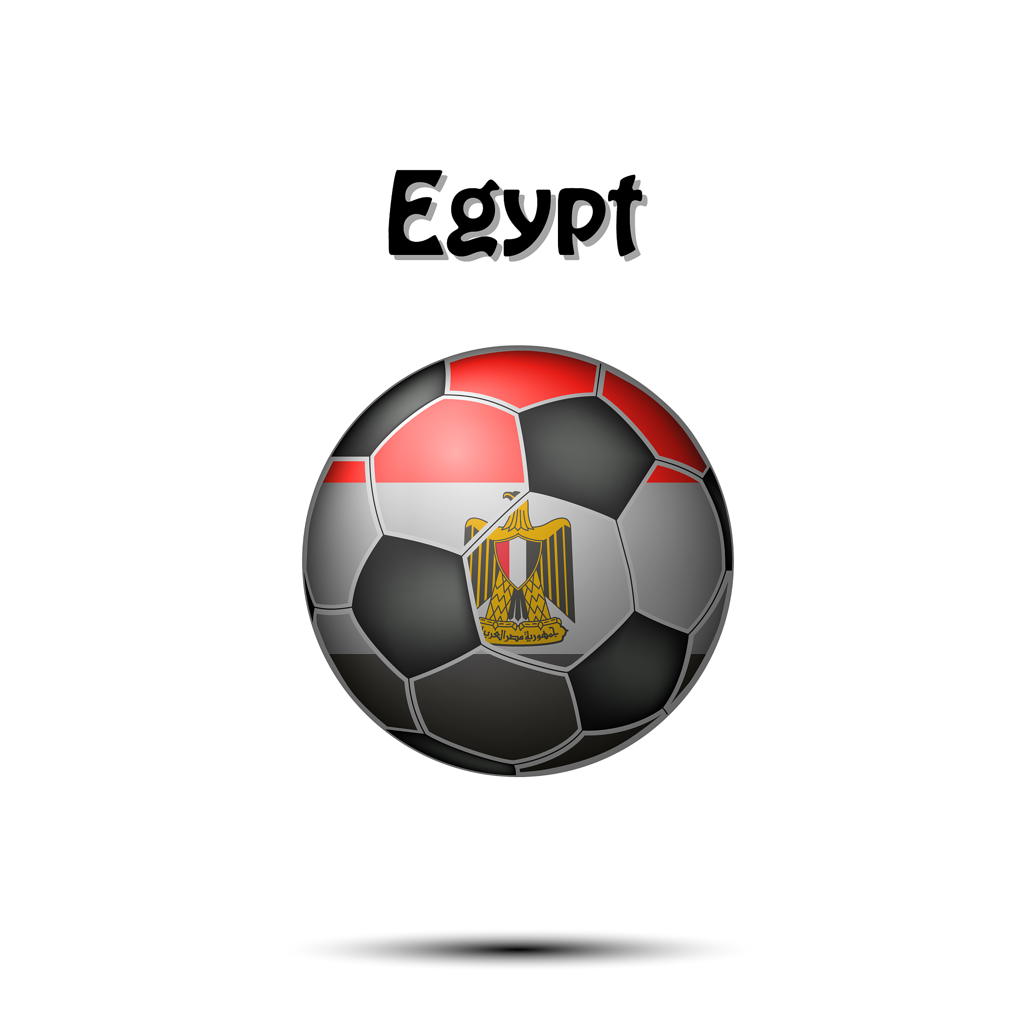 flag of egypt as an soccer ball
