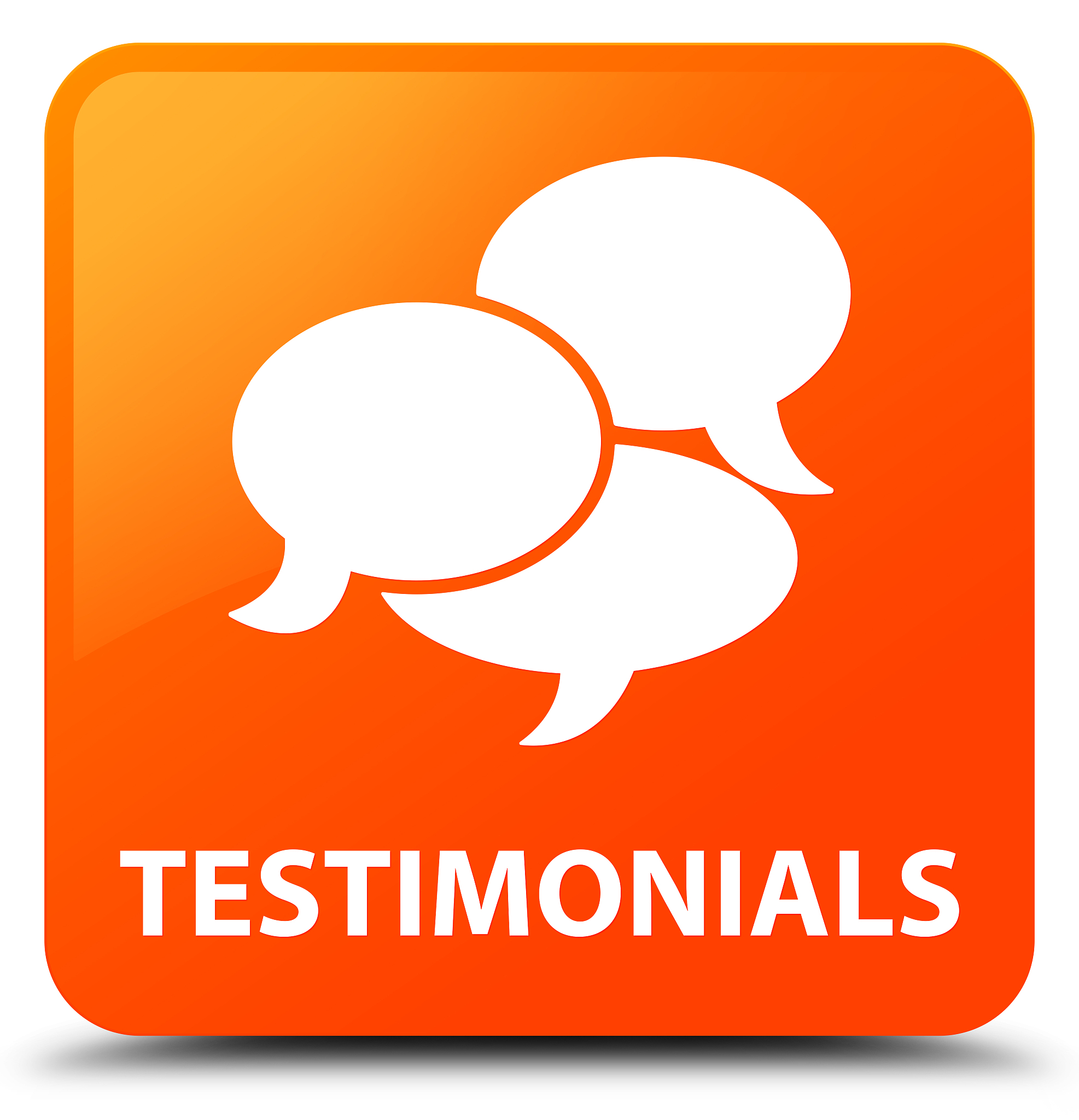 testimonials (comments icon) orange square button