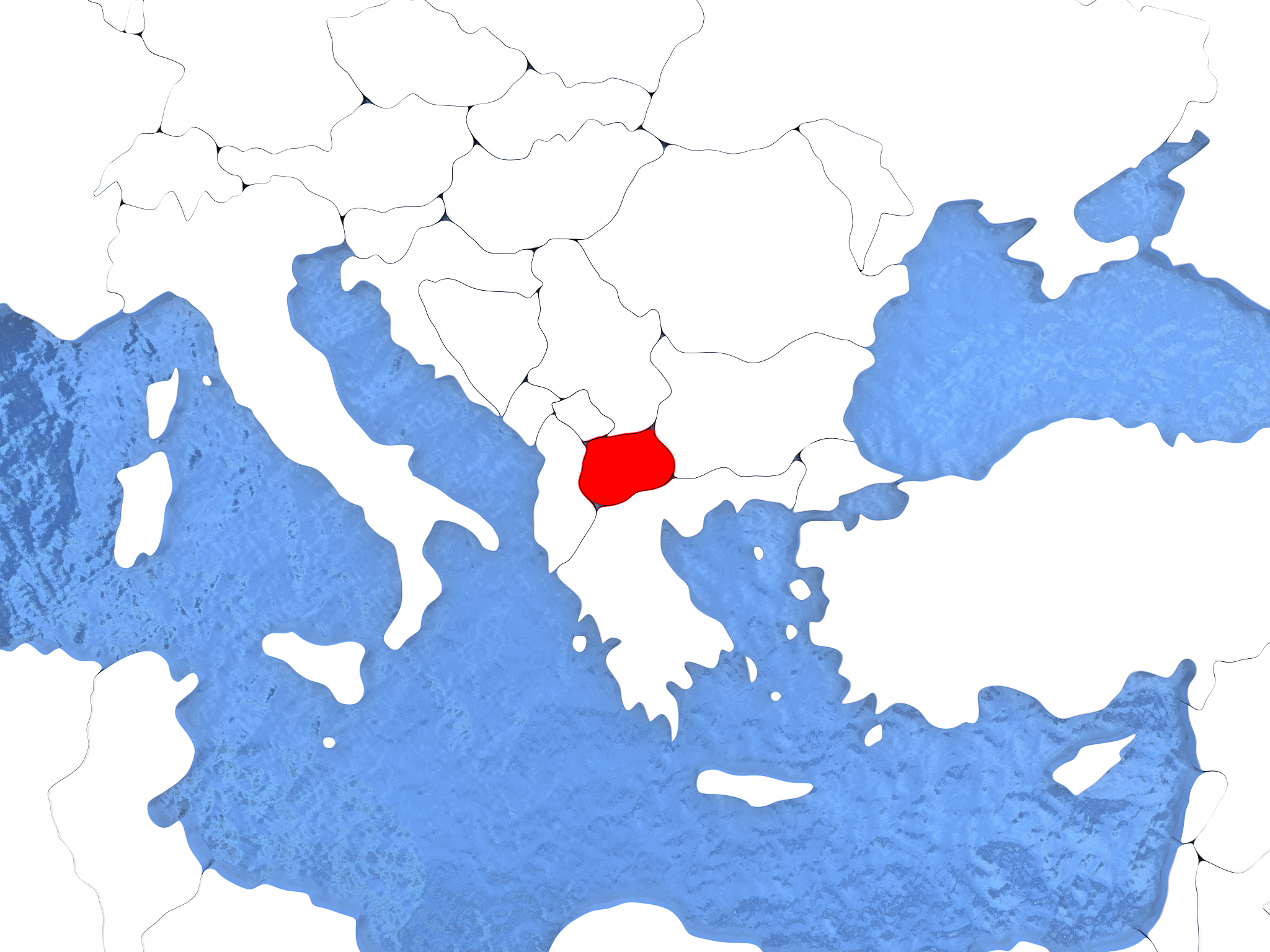 macedonia on globe