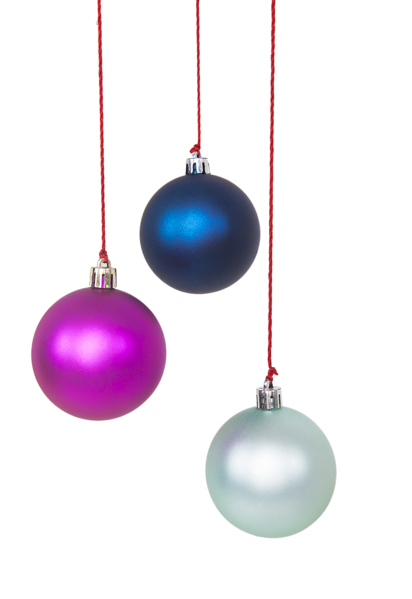 christmas ornaments isolated on a white background.