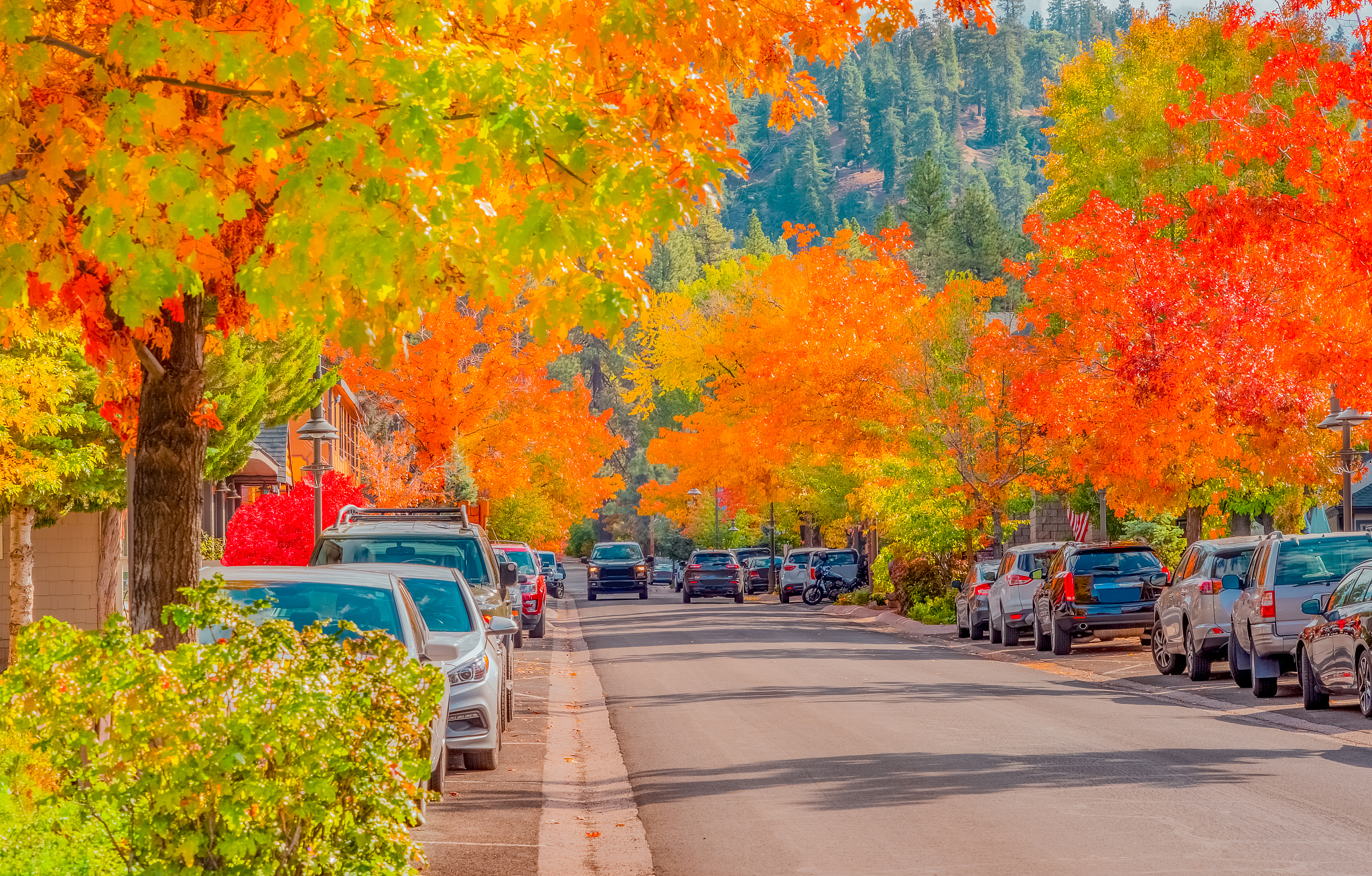 autumn village at  big bear lake, san bernardino, ca (p)
