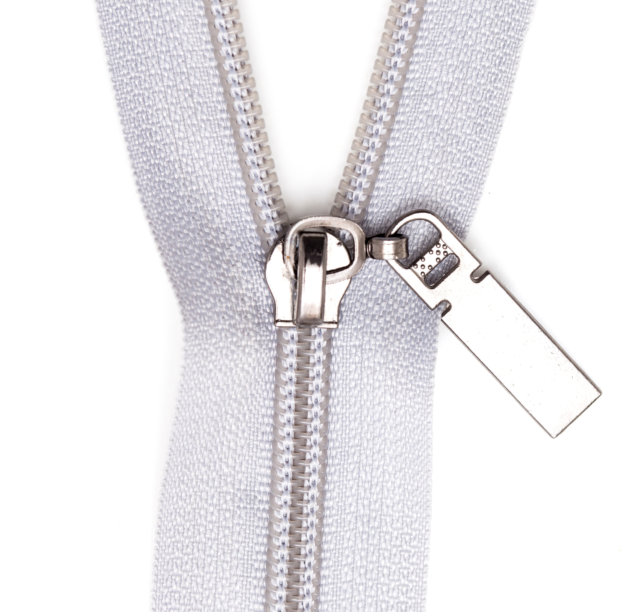 gray lock on clothes on white background