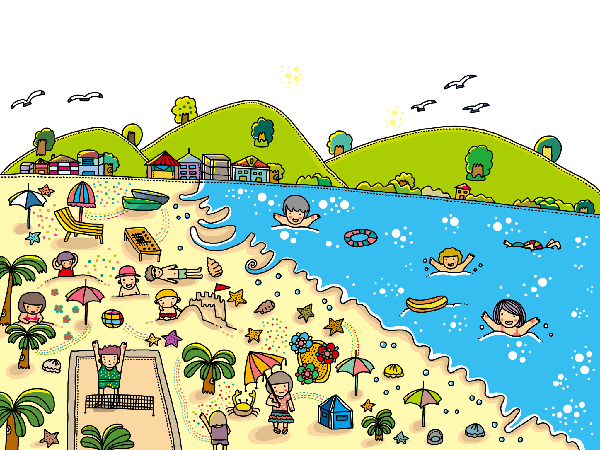 除此之外各村落的产品也不是完全的复制粘贴不同村落有不同的留客的手段如钓鱼和绘画度假形式还设置了不同的旅游路线如海岸国家公园、自行车、步行等等保证了该地区的吸引力。 换个说法丰富内容