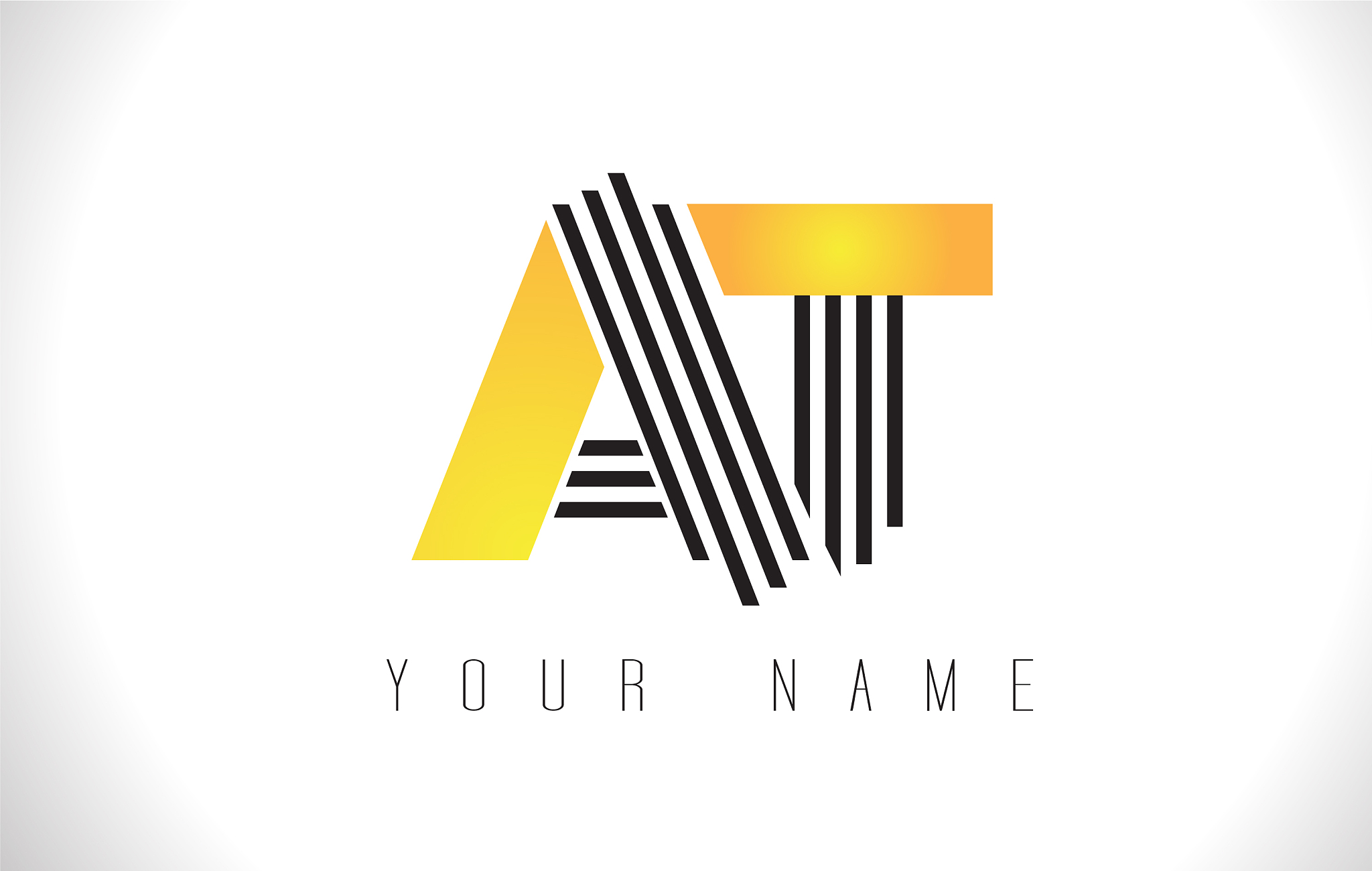 at black lines letter logo creative line letters