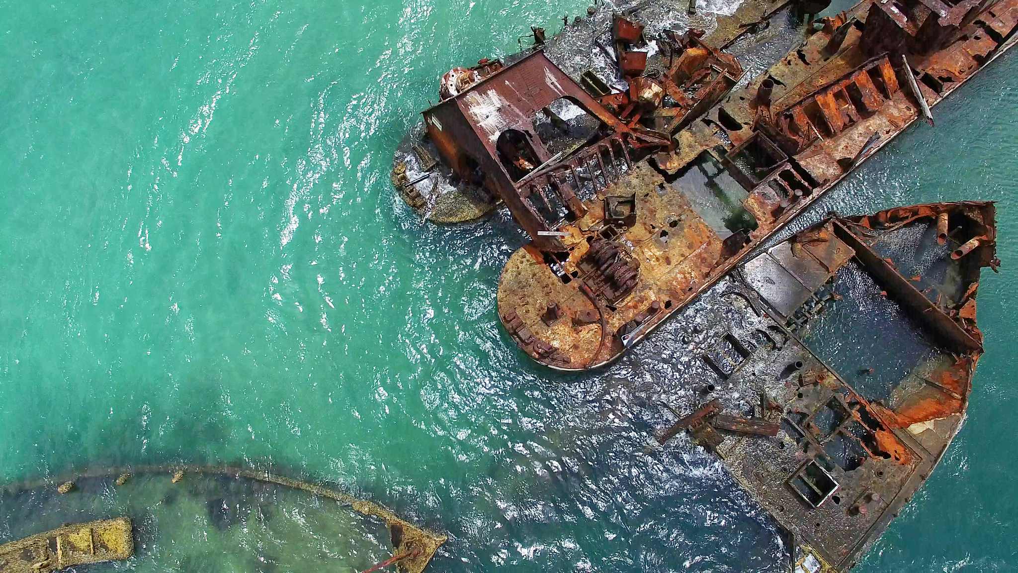aerial view of tangalooma island