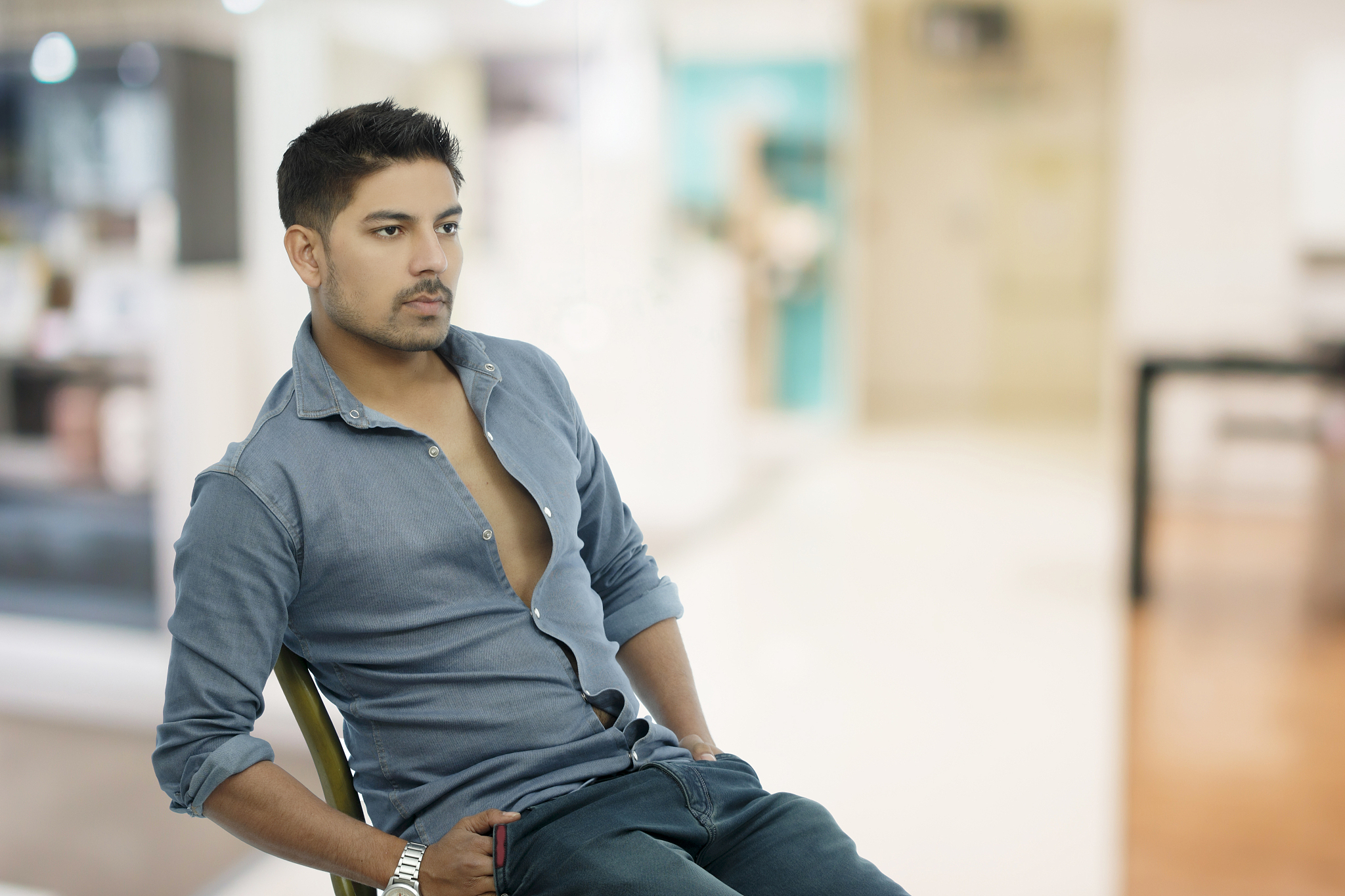 man sitting on chair