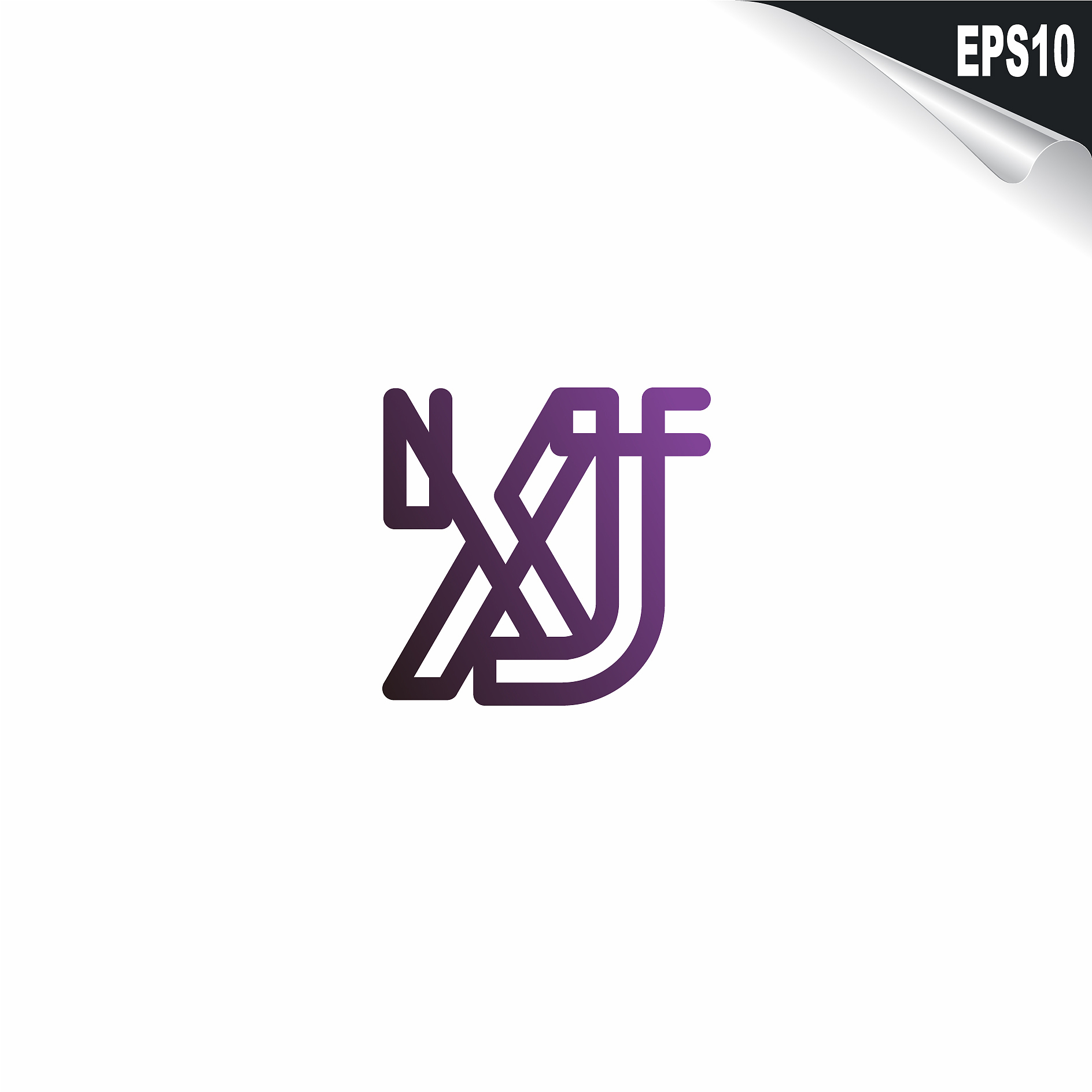 initial kj logo monogram design template simple