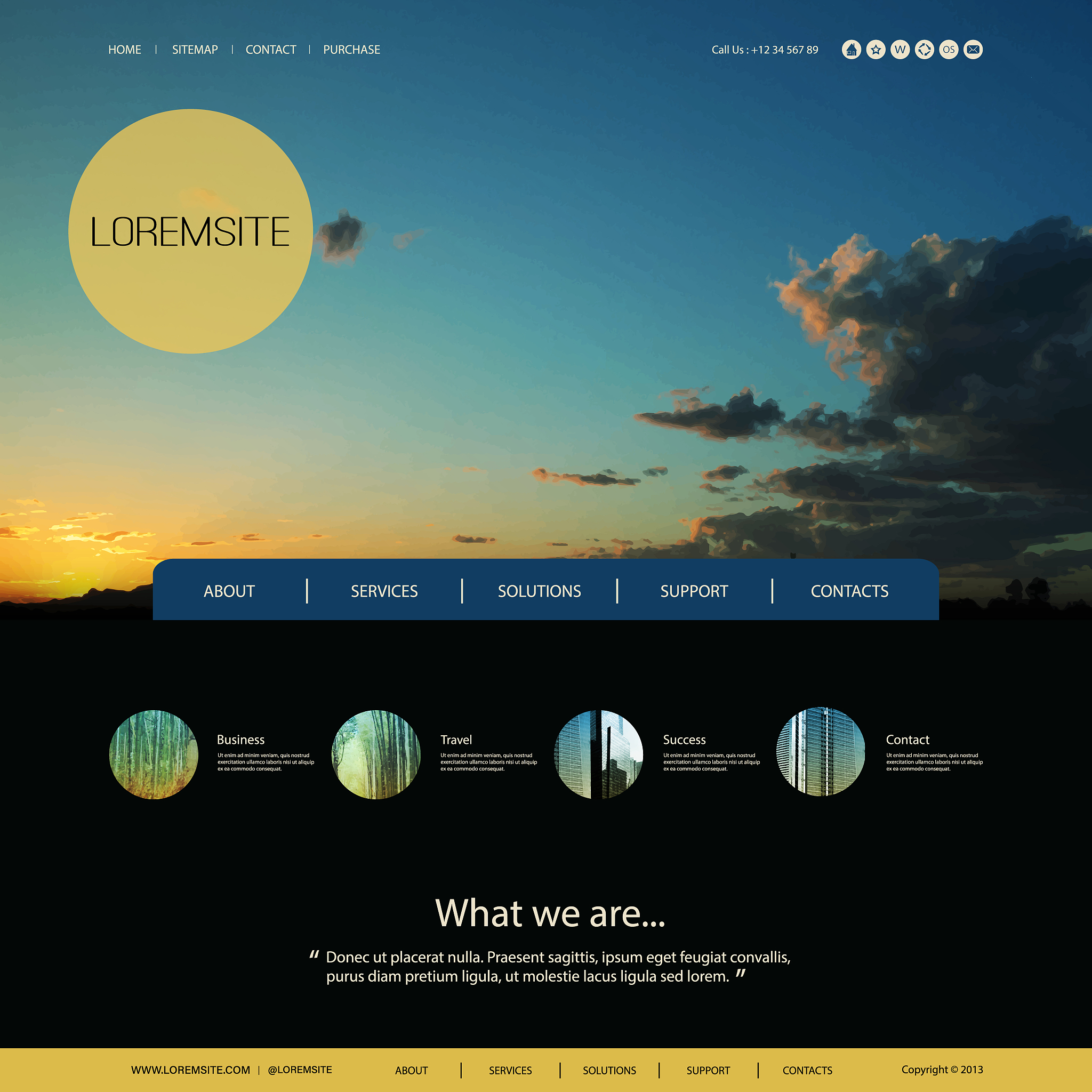 one page website template