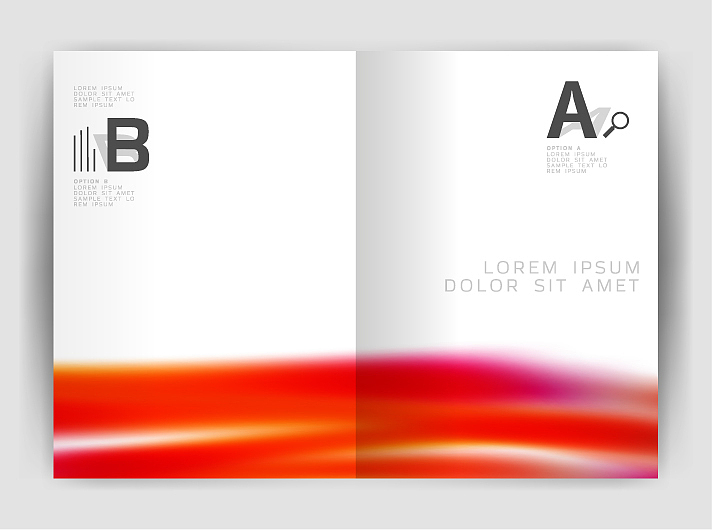 blurred wave line business annual report abstract