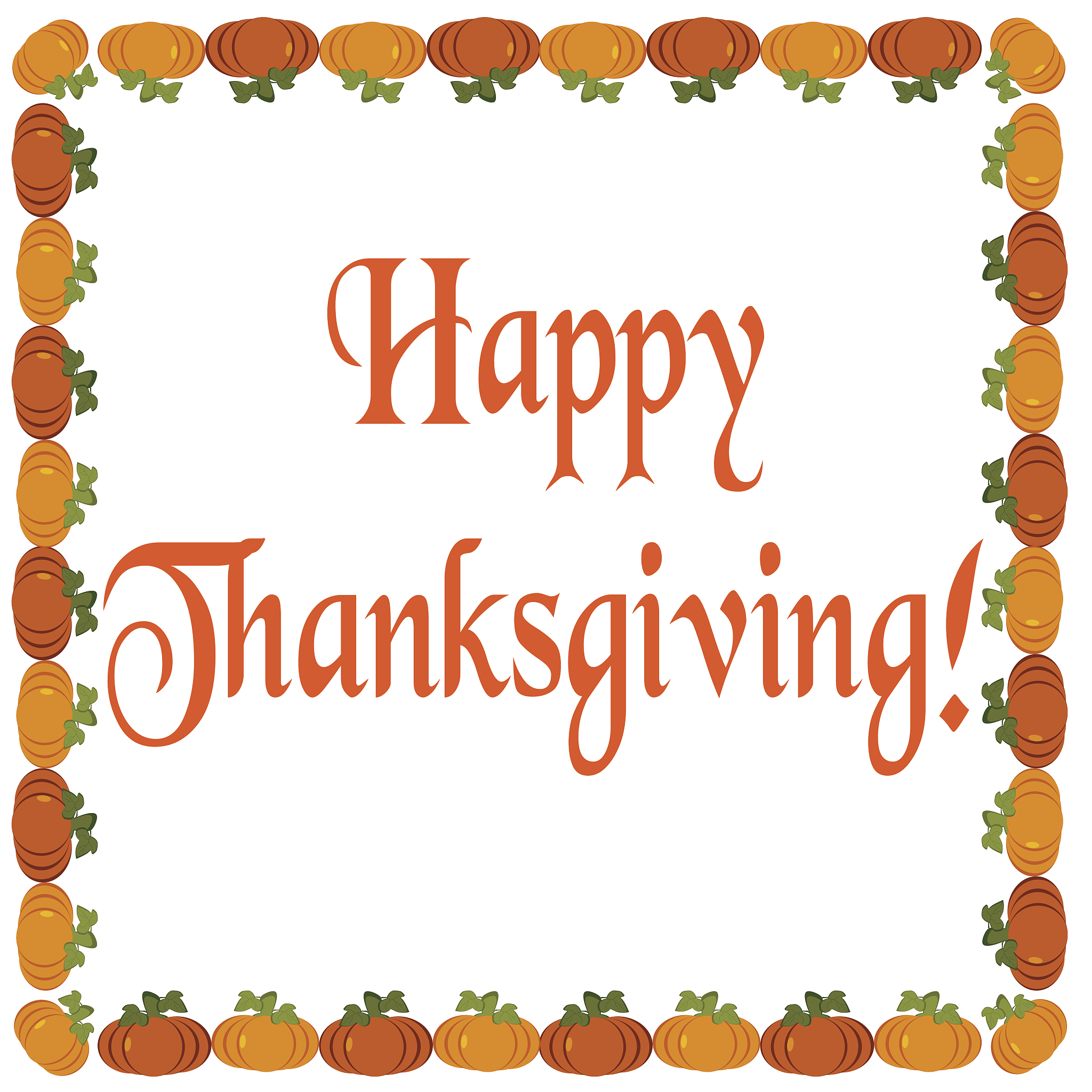 the inscription happy thanksgiving on a white background and the