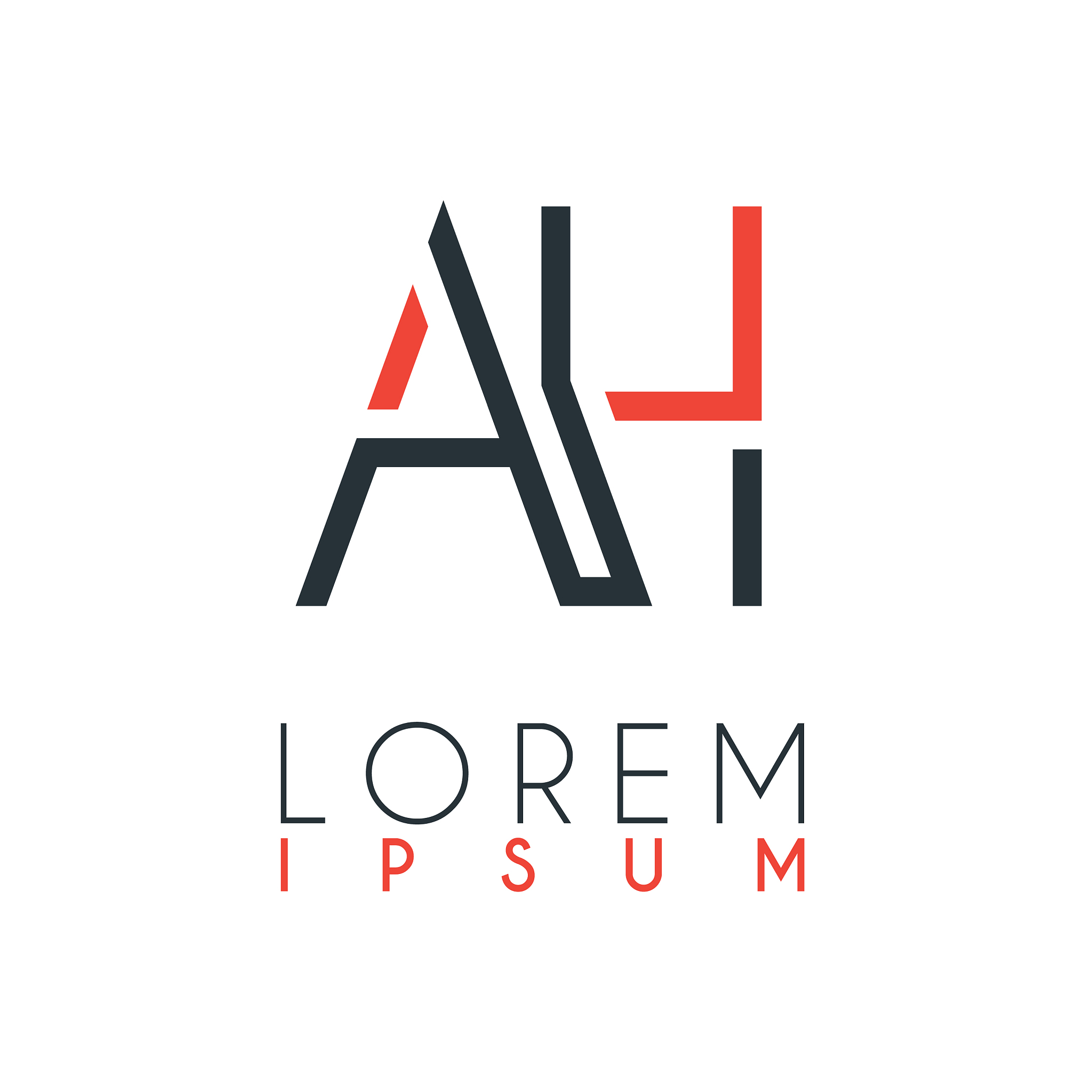the logo between letter a and letter h or ah