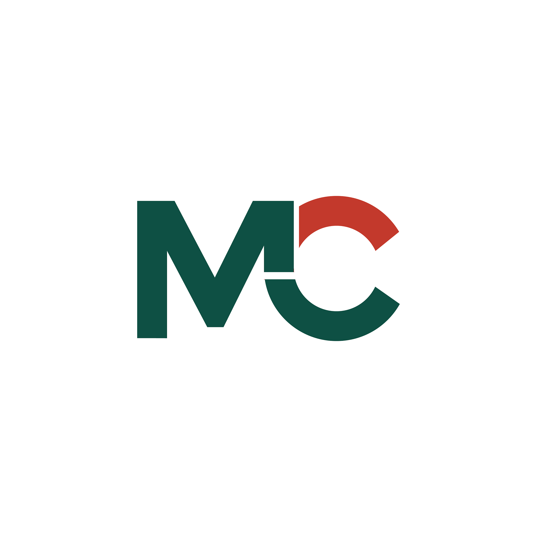 initial letter mc or cm logo design template