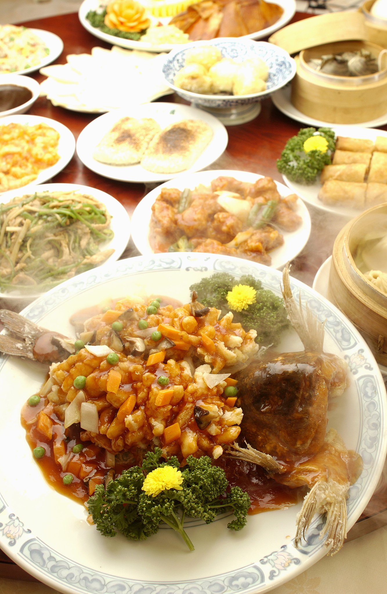 chinese dishes on table