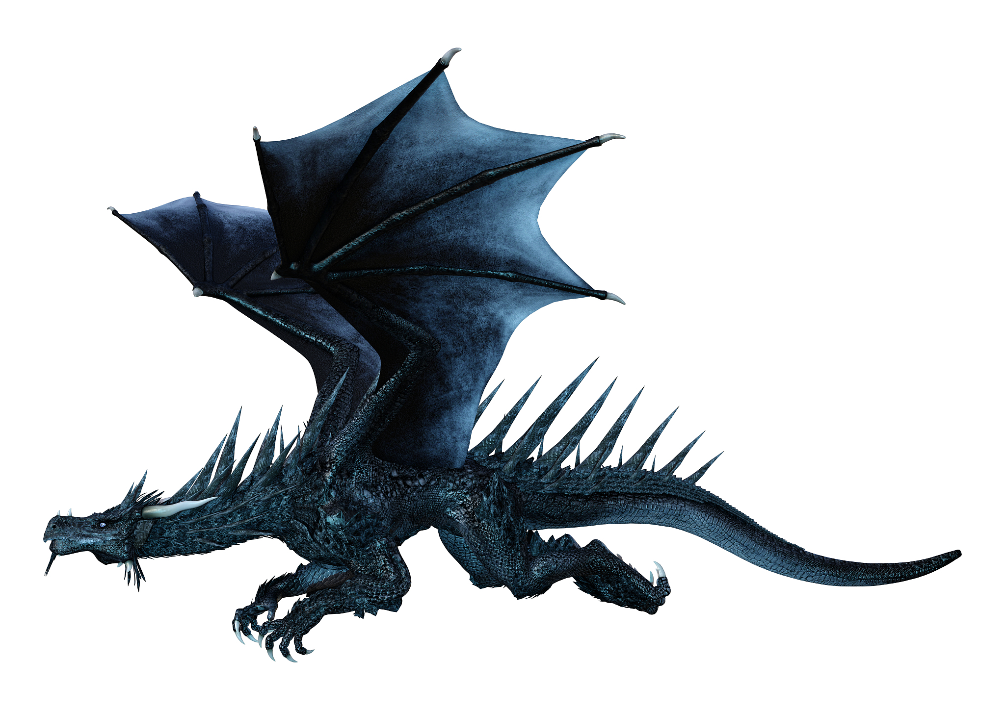 3d illustration fantasy dragon on white