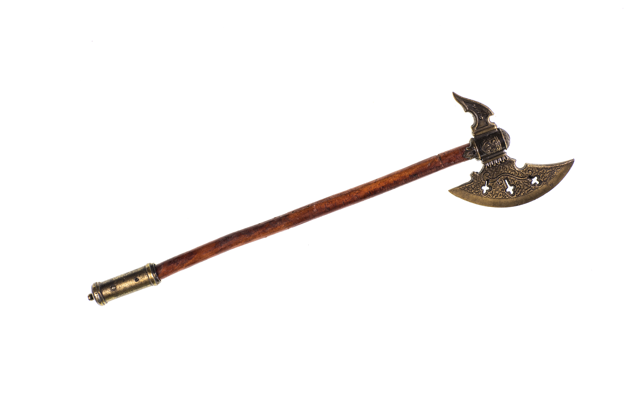battle ax, poleaxe on white background