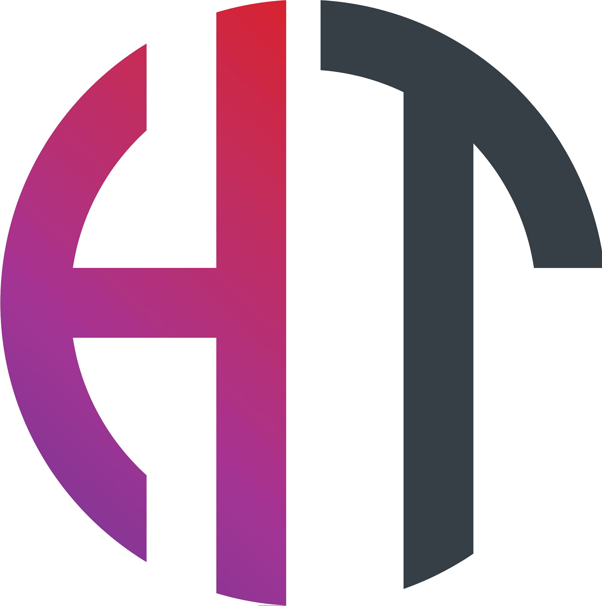 initial letter ht creative design logo