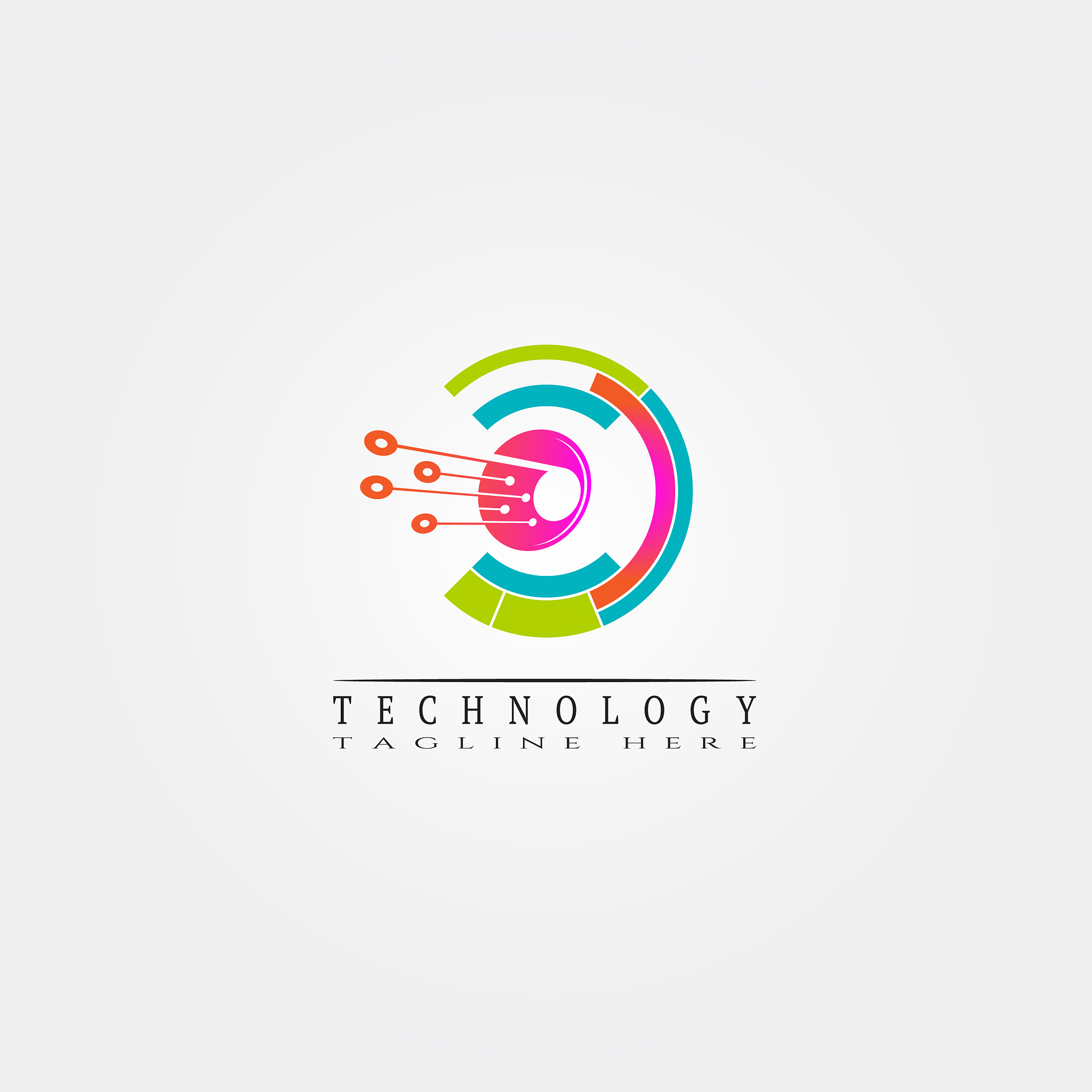 technology icon template creative logo design