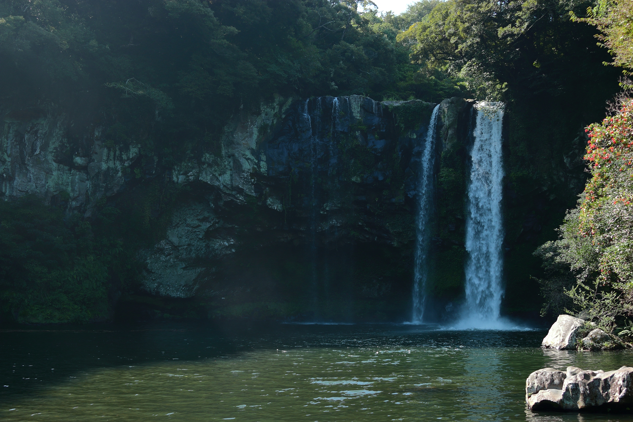 cheonjiyeon falls, waterfalls, valleys, streams,
