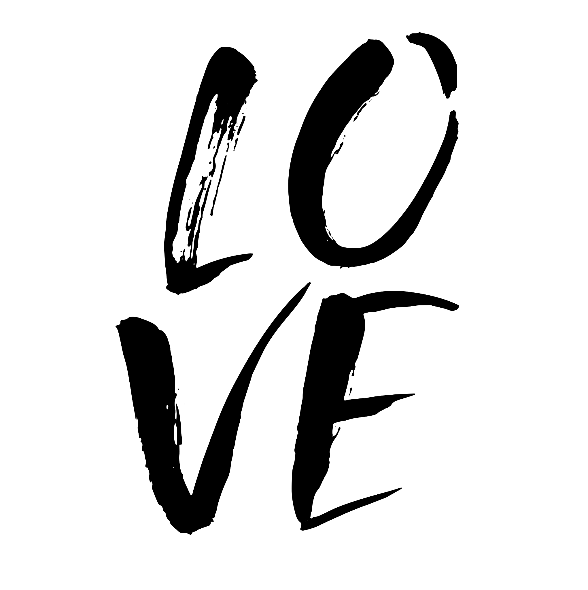 love watercolor hand lettering modern brush