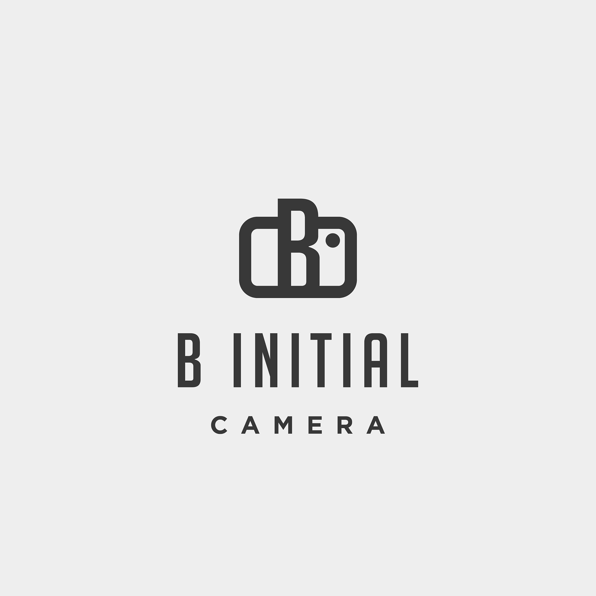 b initial photography logo template design