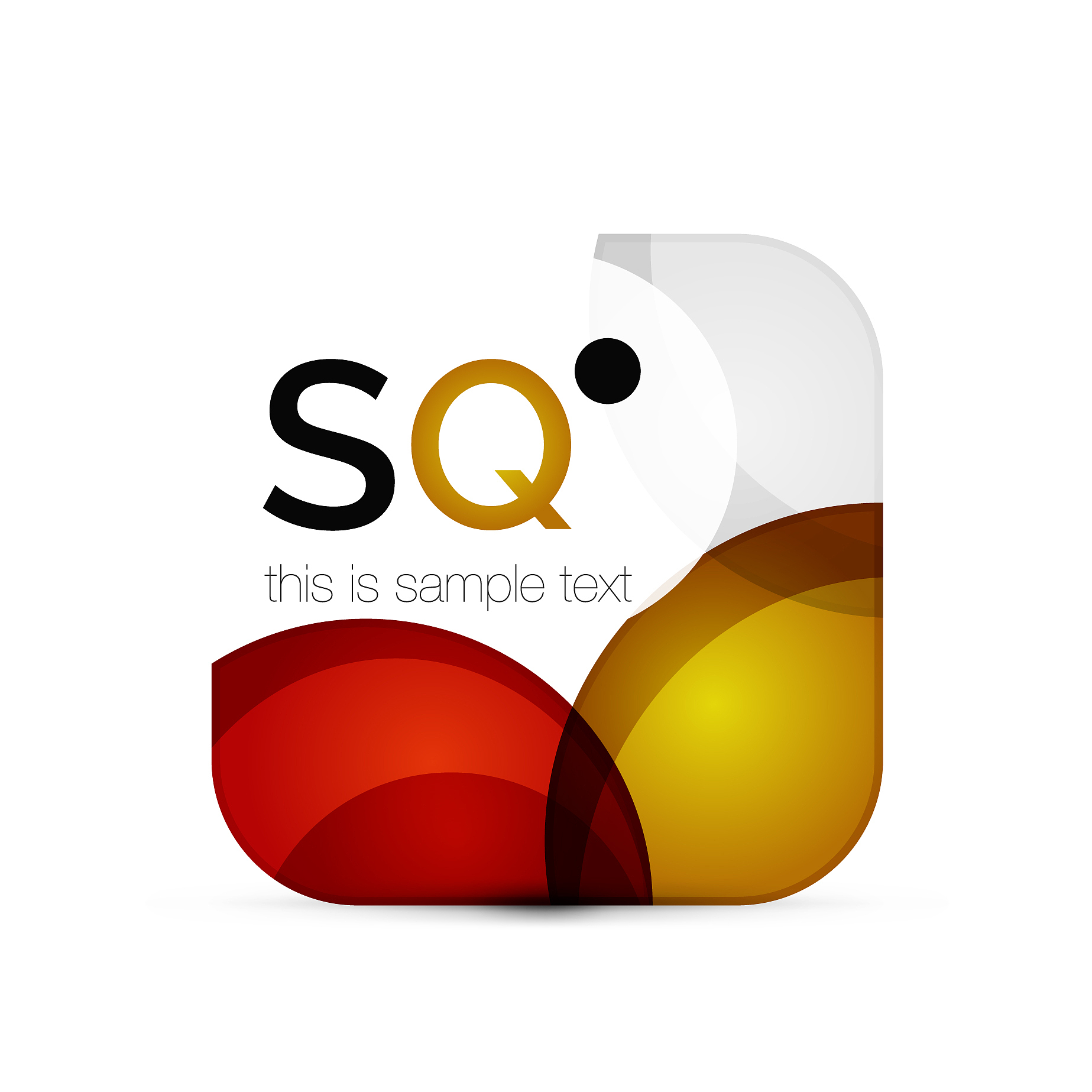 square geometric abstract business emblem