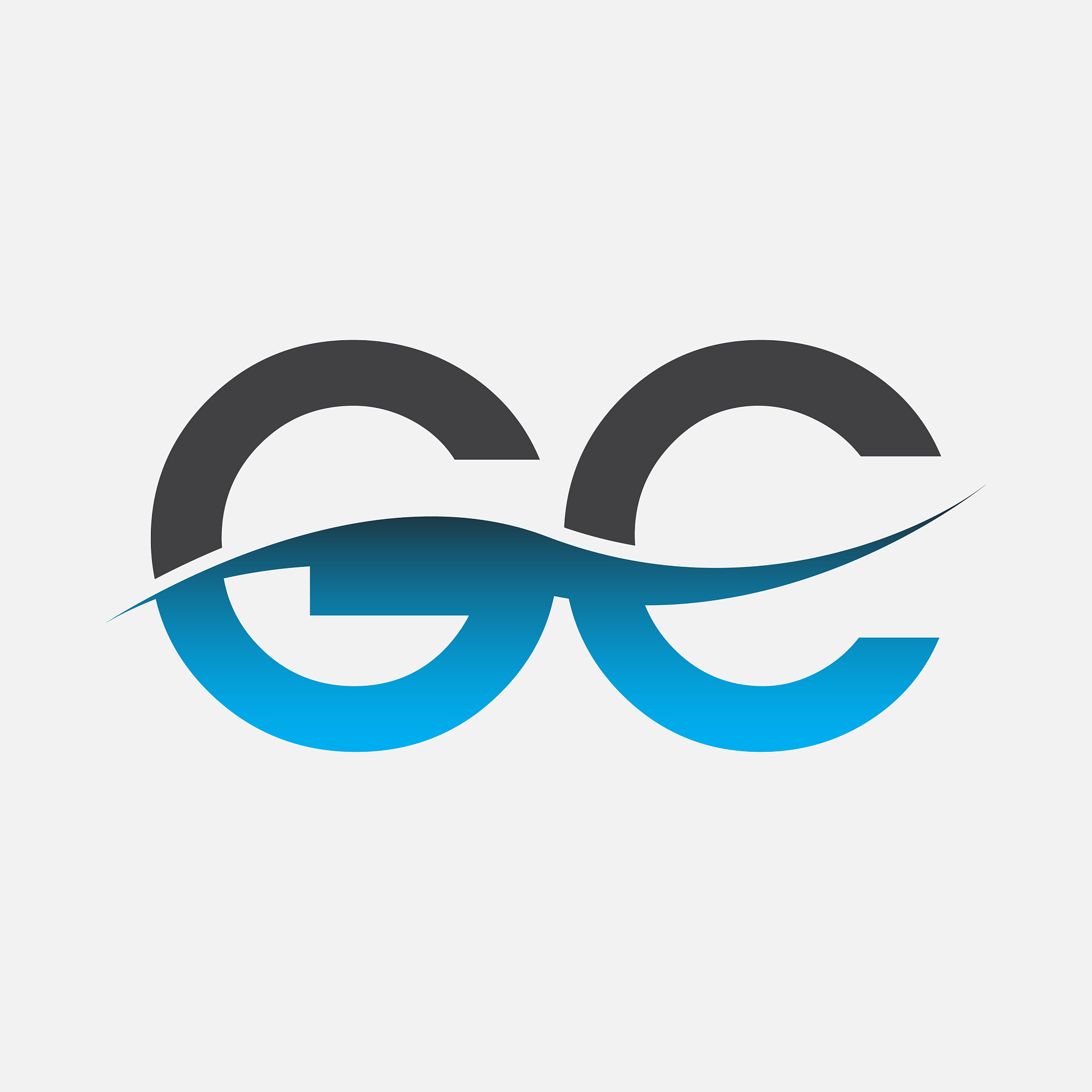 initial letter logotype company name blue and black color swoosh