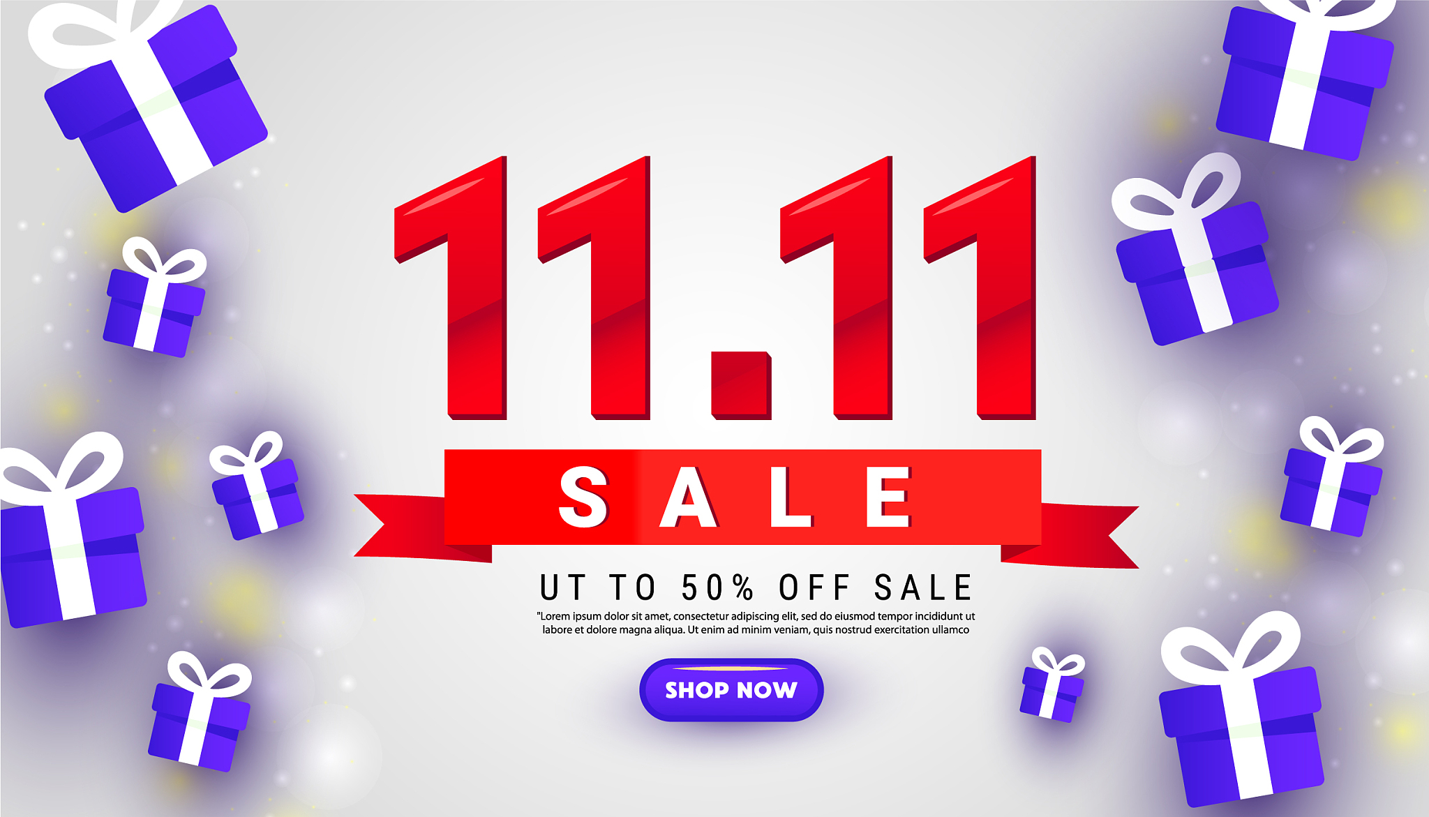 1111 creative special offer background banner