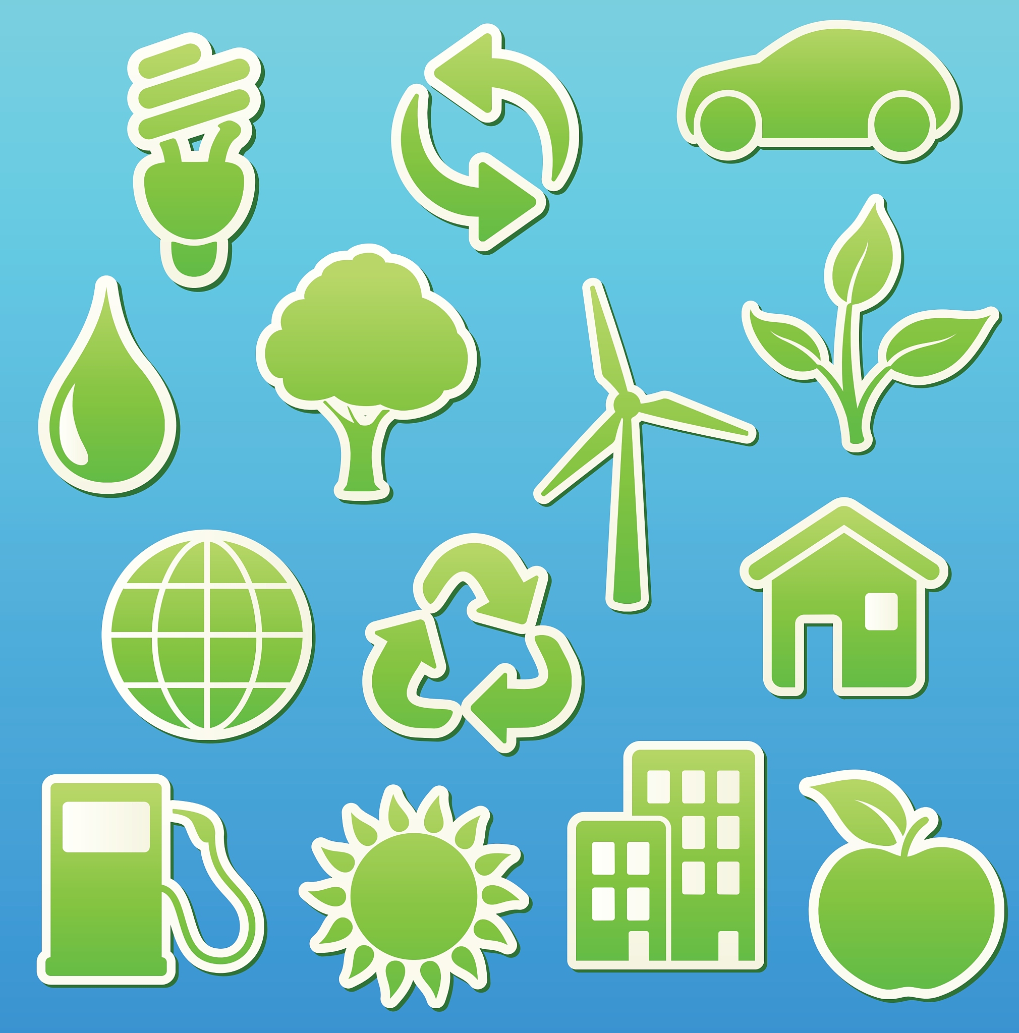 eco icon set