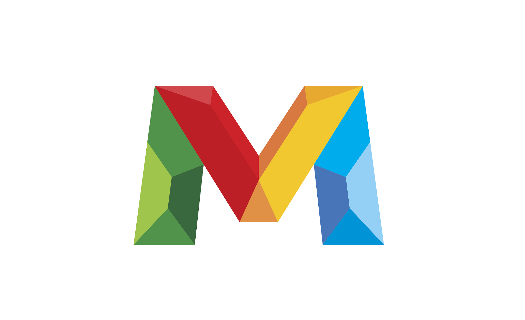 multimedia m letter symbol design