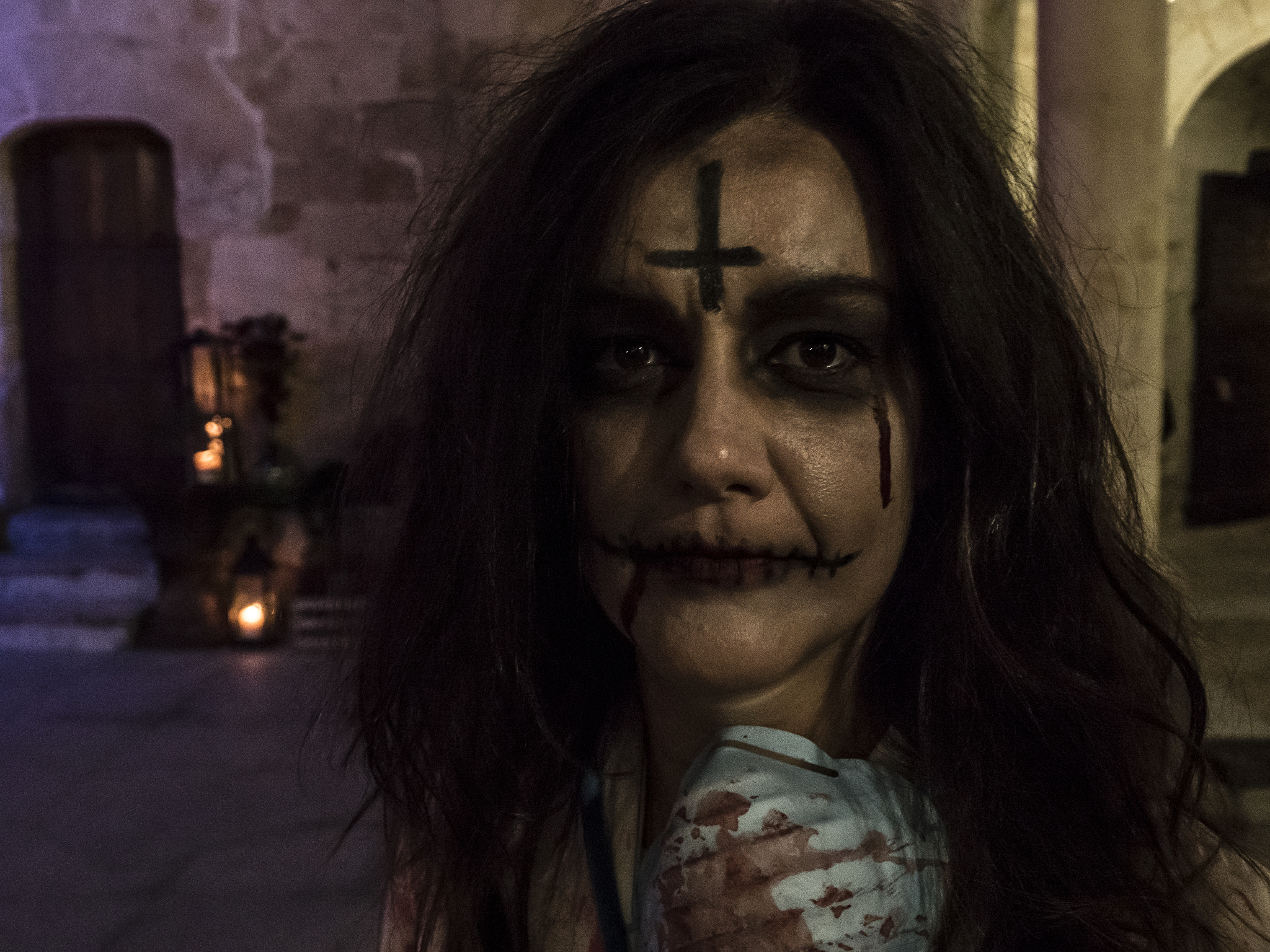 women dressed in halloween crazy
