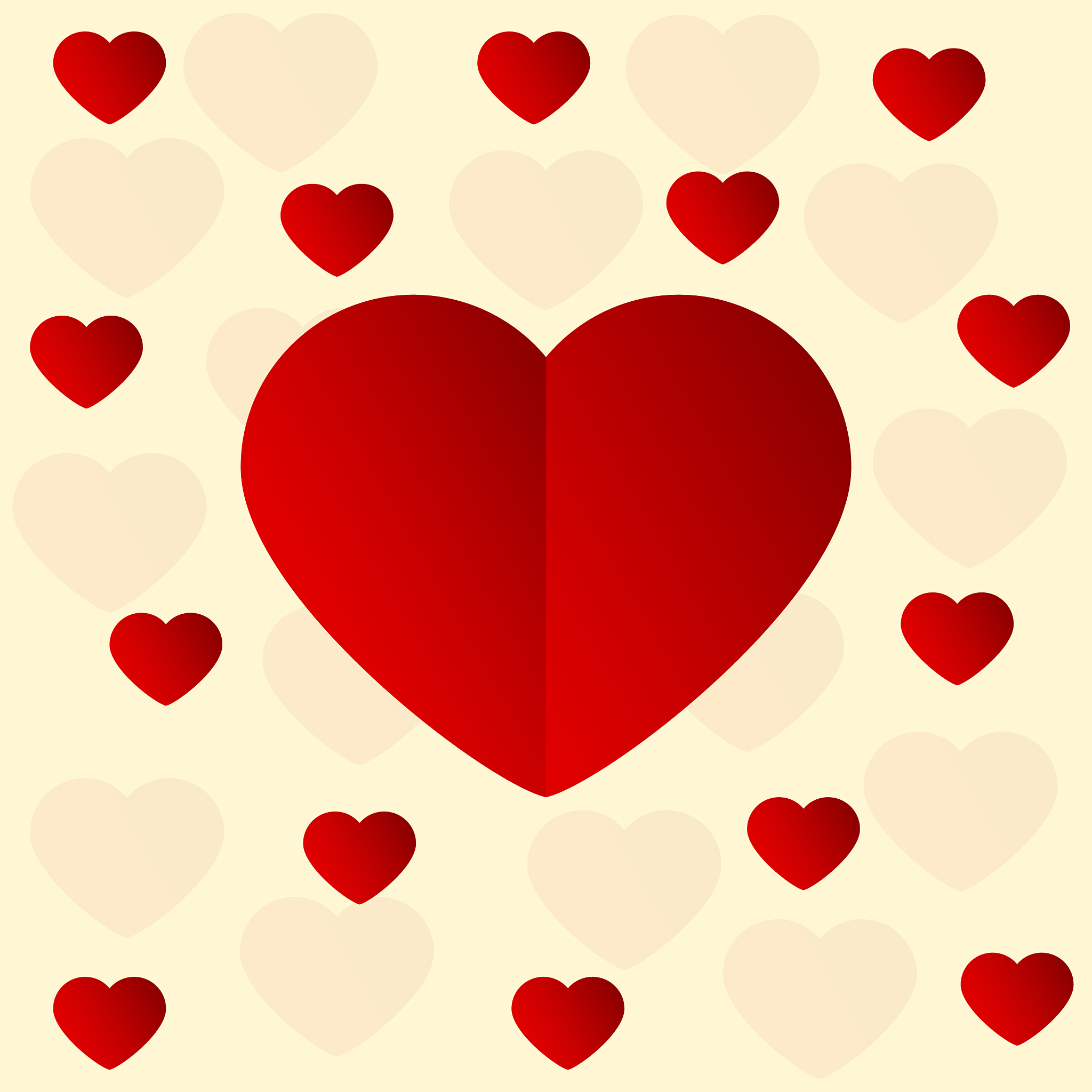 banner hearts for valentine s day greeting card