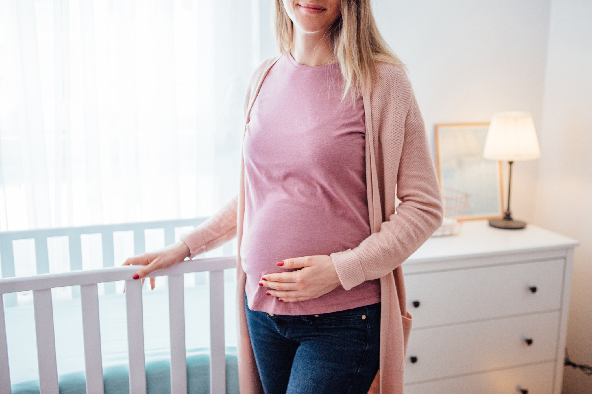 mother in baby room