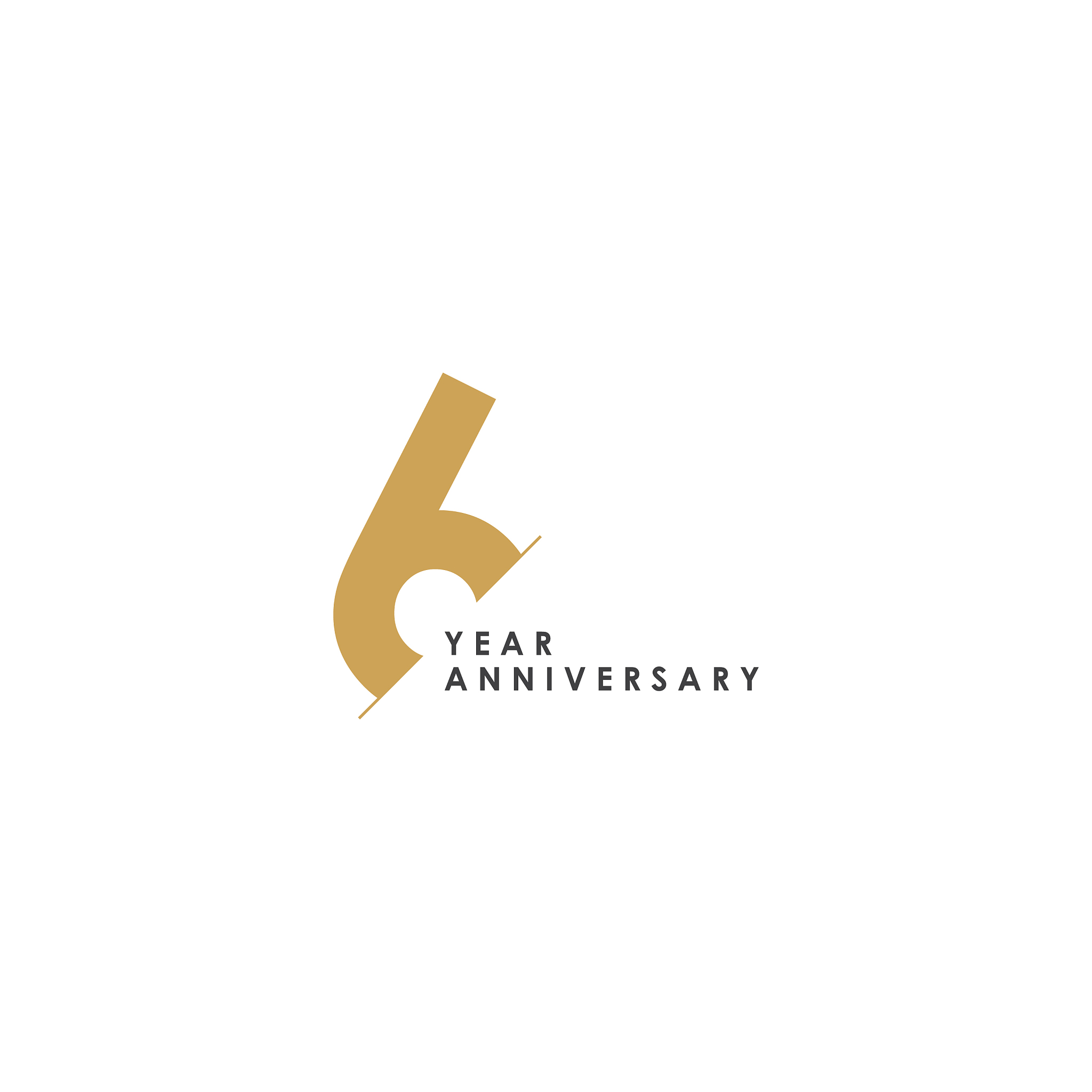 6 year anniversary template design
