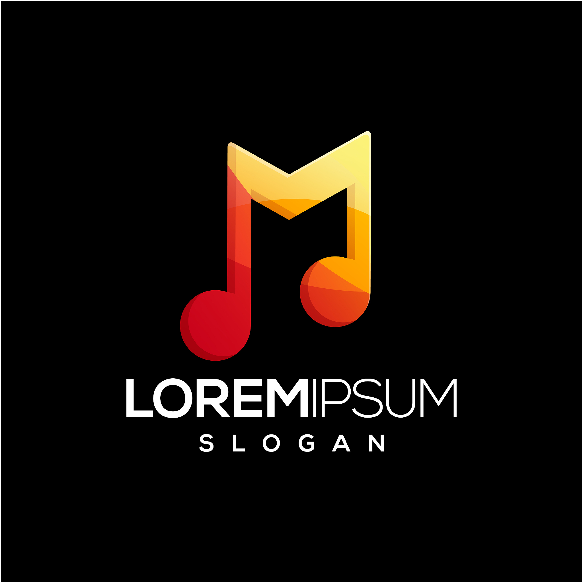 letter m music logo design,vector,illustration