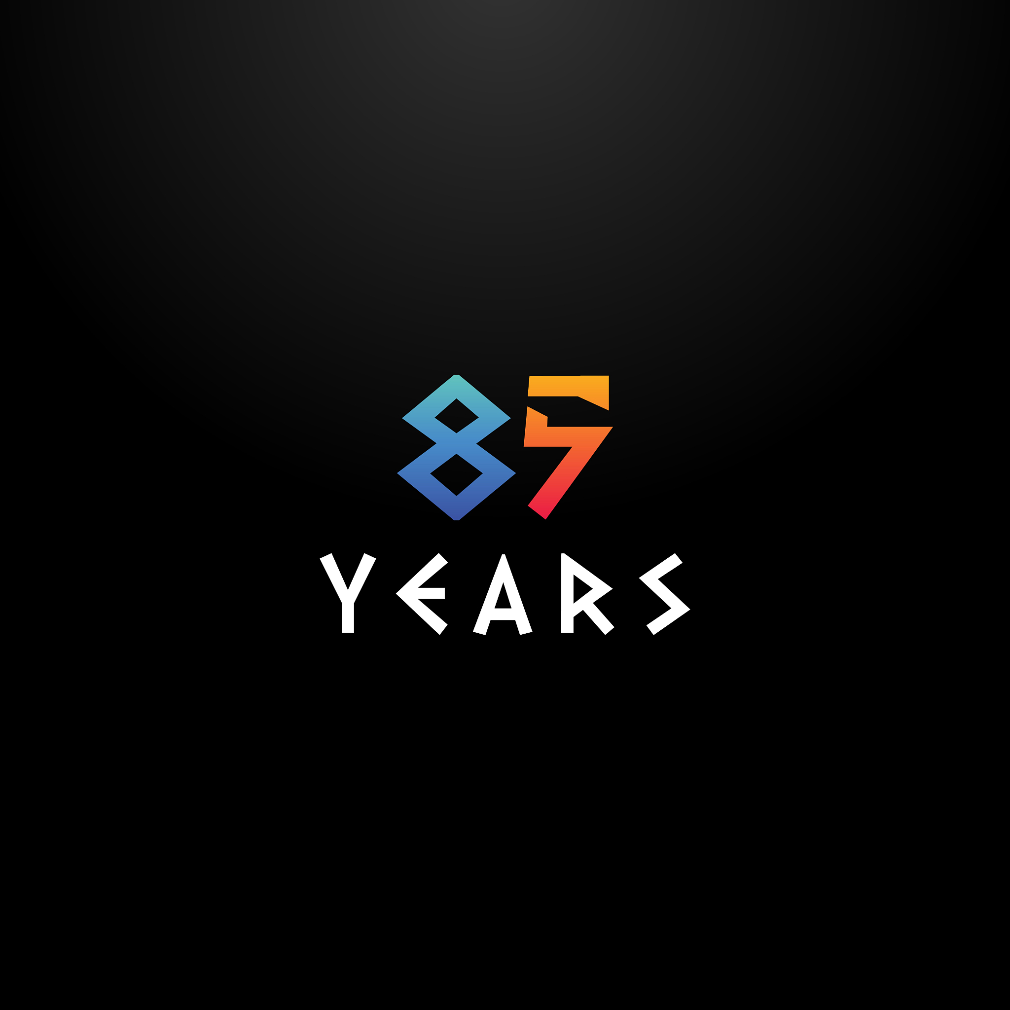 unique gradient number anniversary design