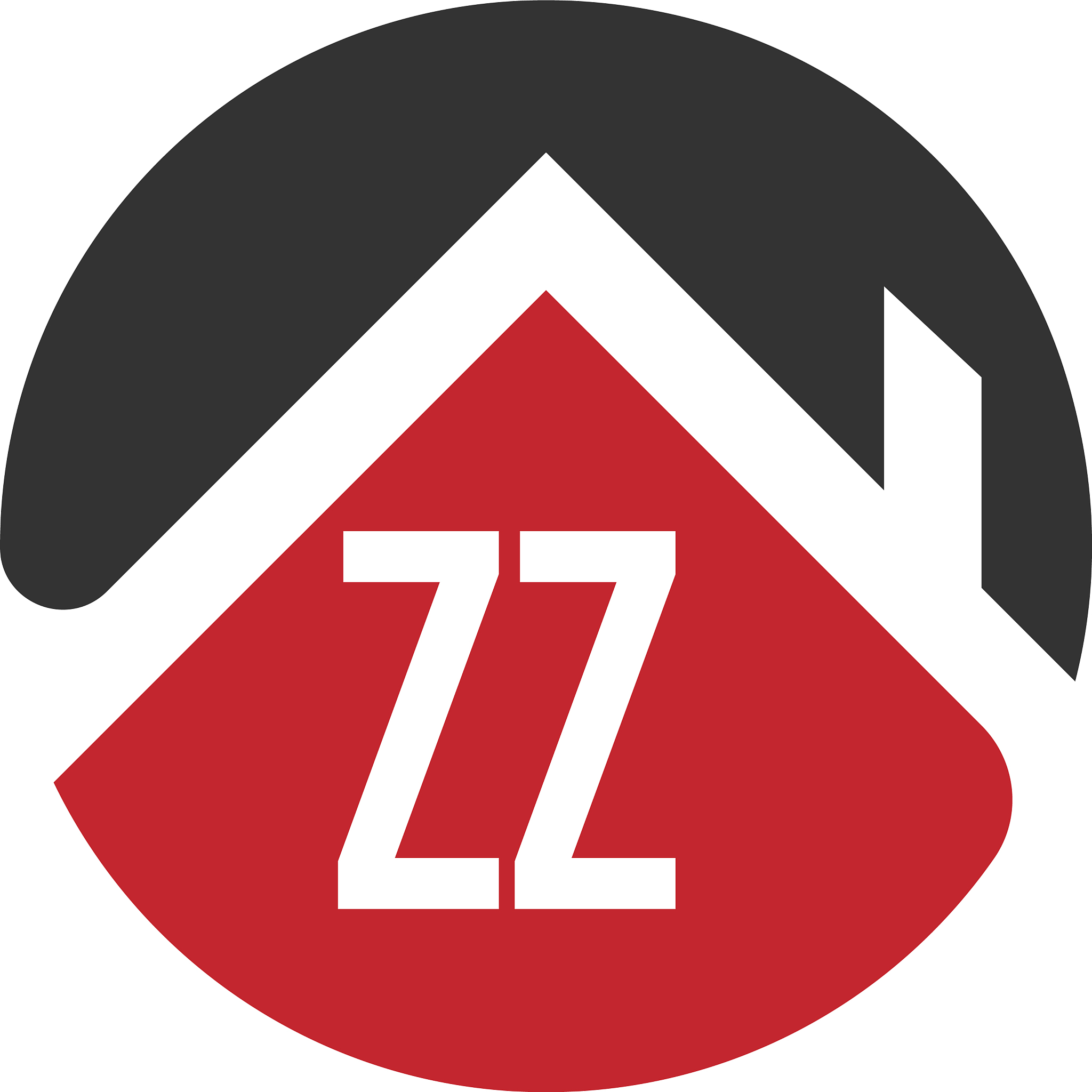 initial letter zz building logo design template