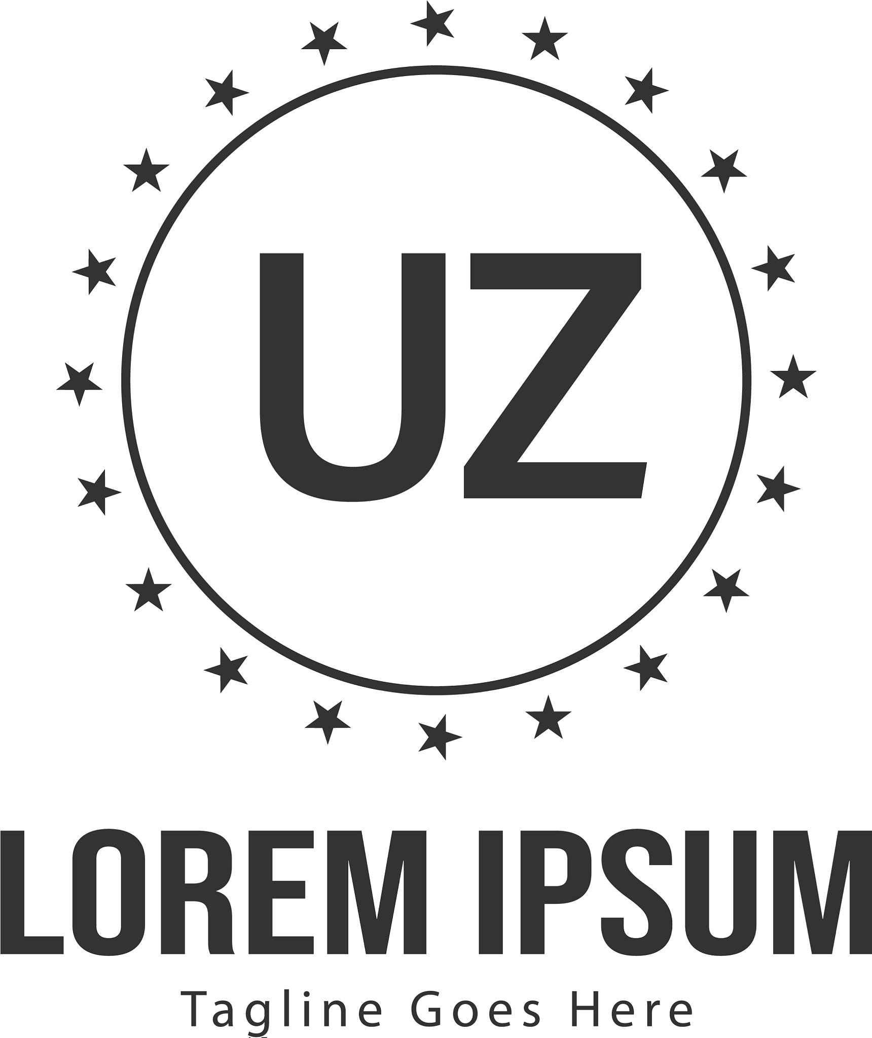 uz letter logo design creative modern uz letters