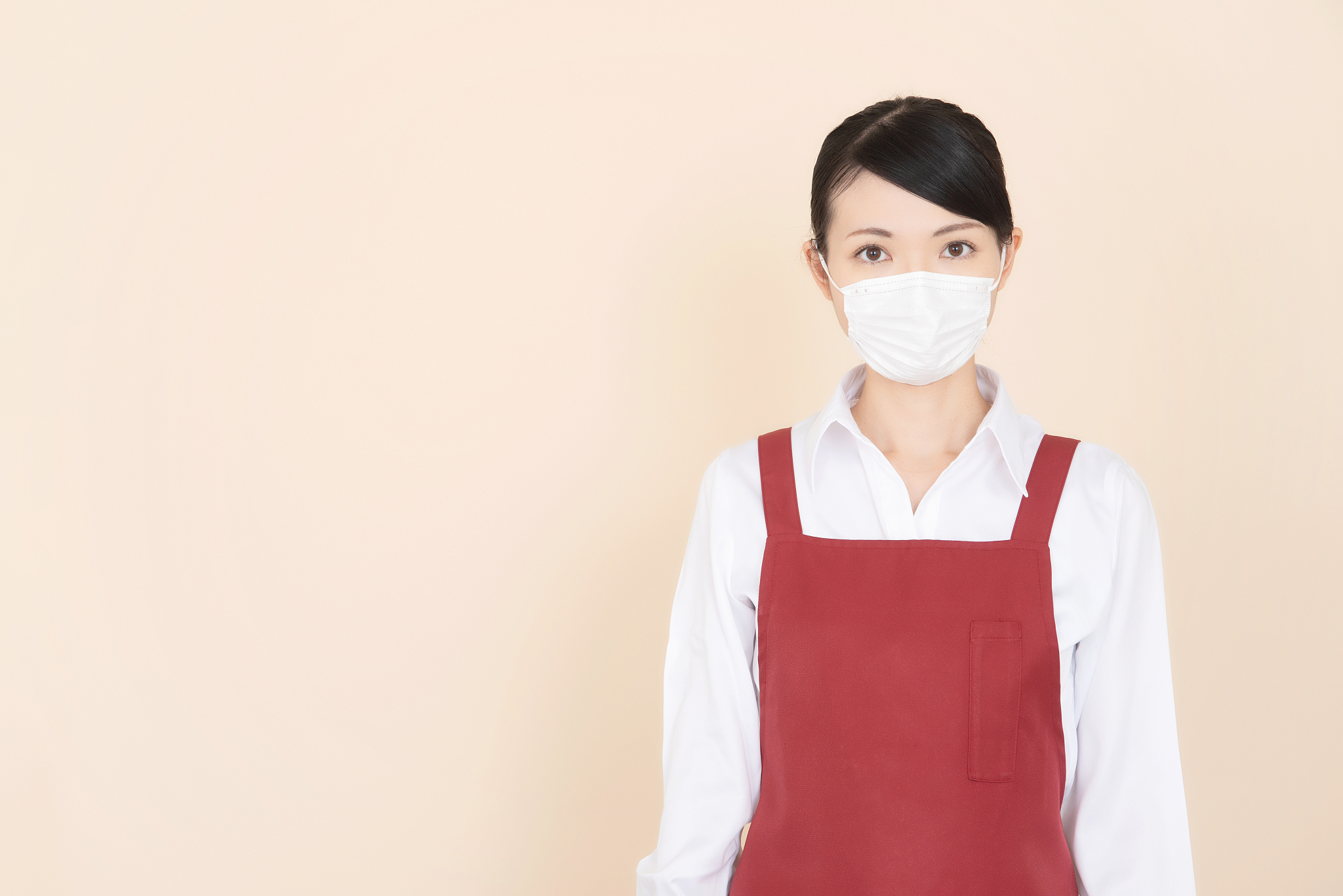 woman in an apron
