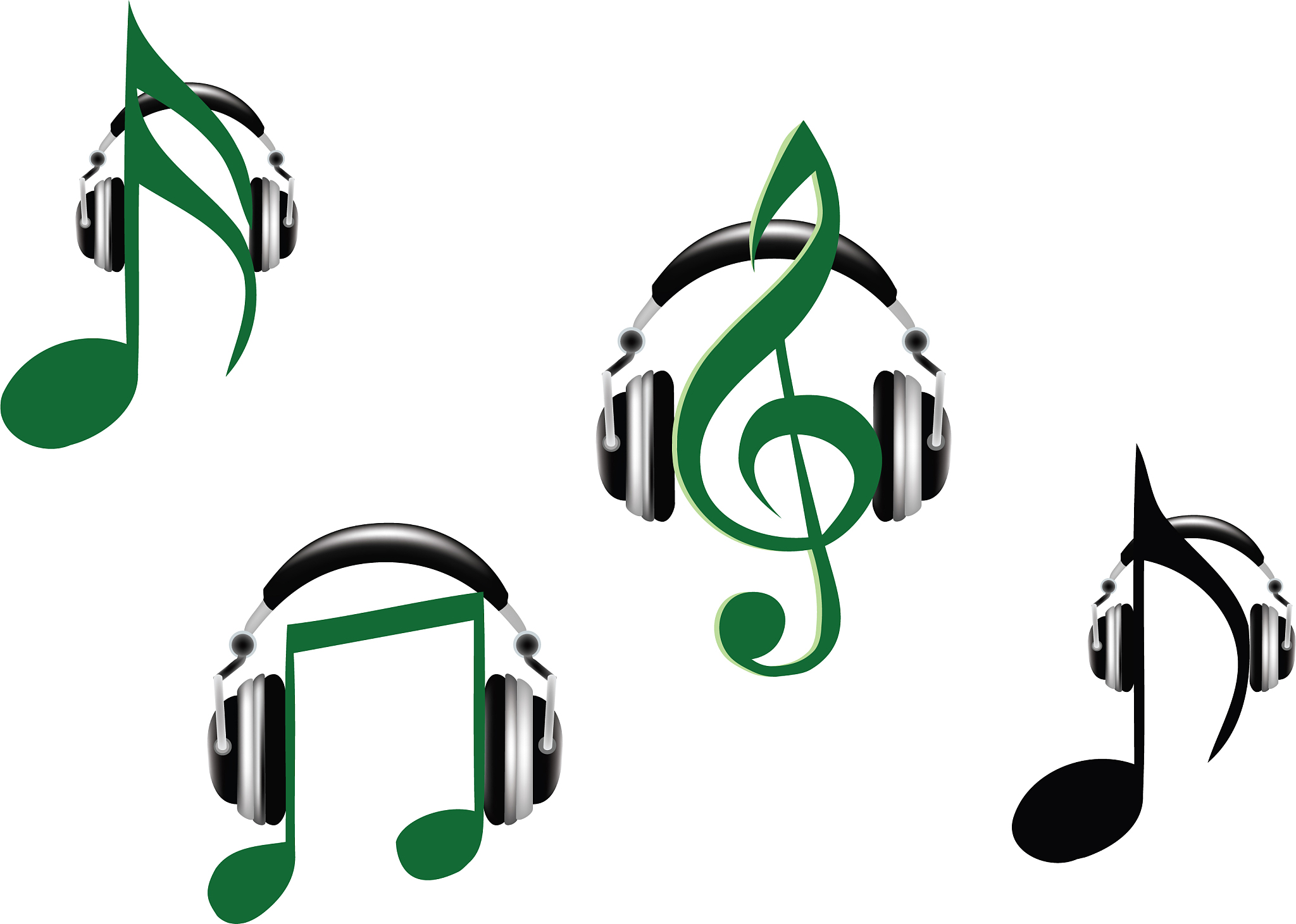 musical notes with instruments