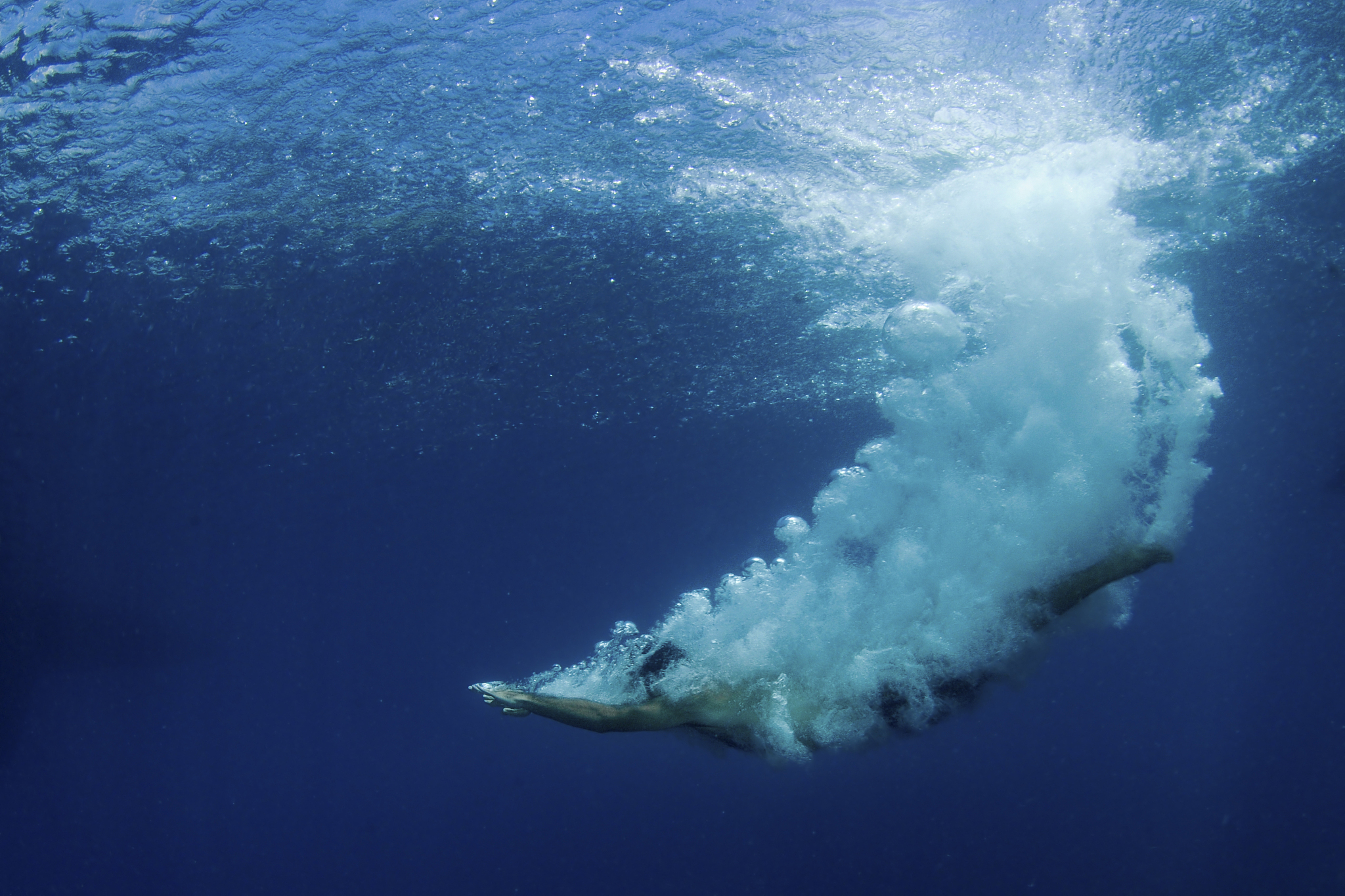 man diving