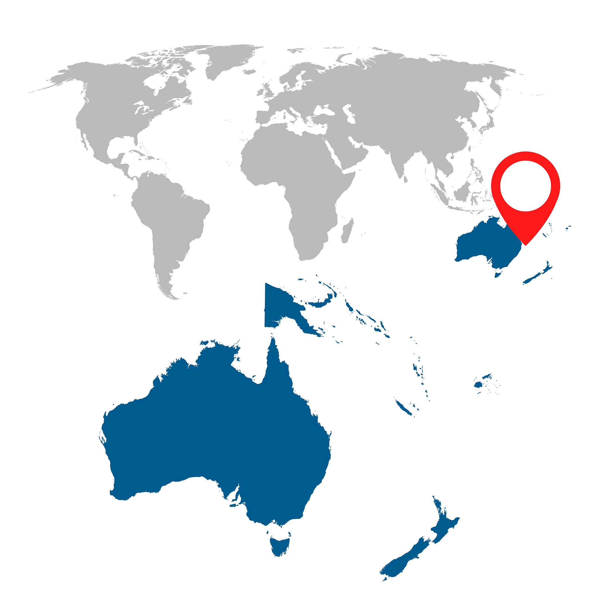 detailed map of australia oceania and world map