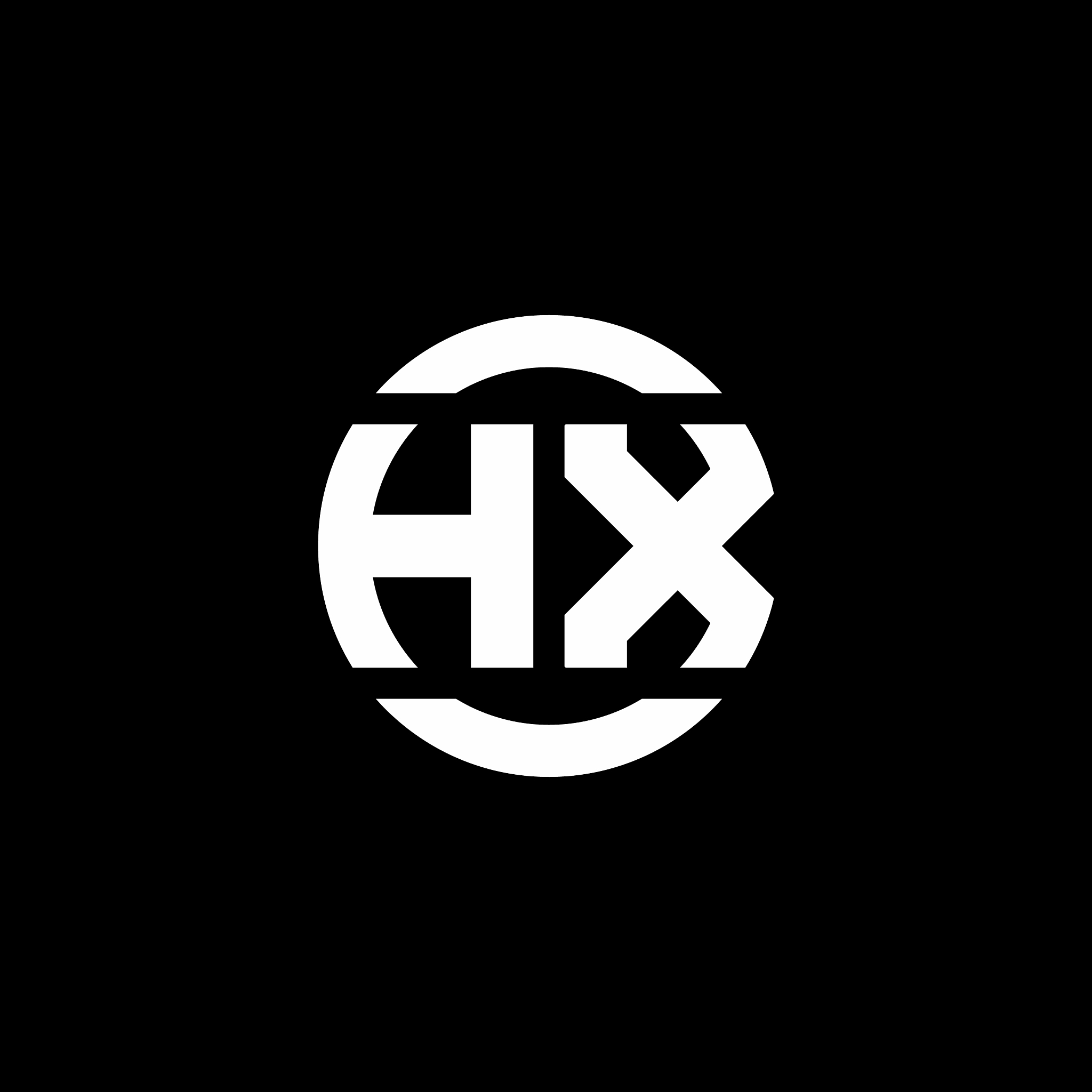 hx logo monogram isolated on circle element