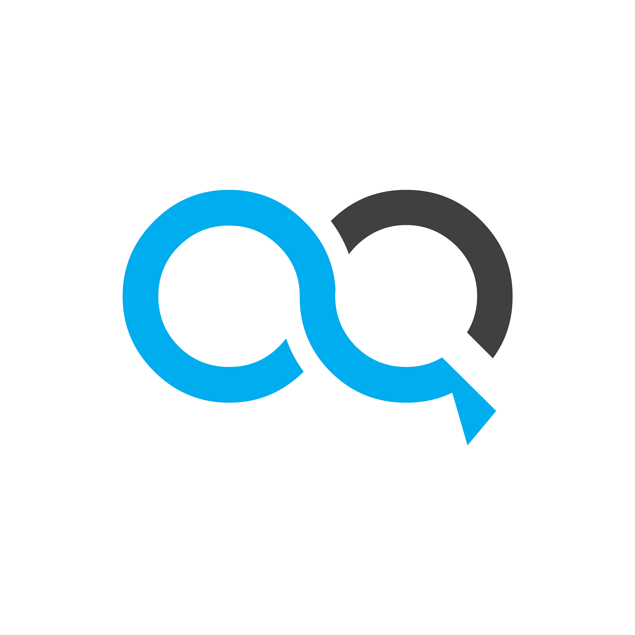 initial letter oq logo design template abstract