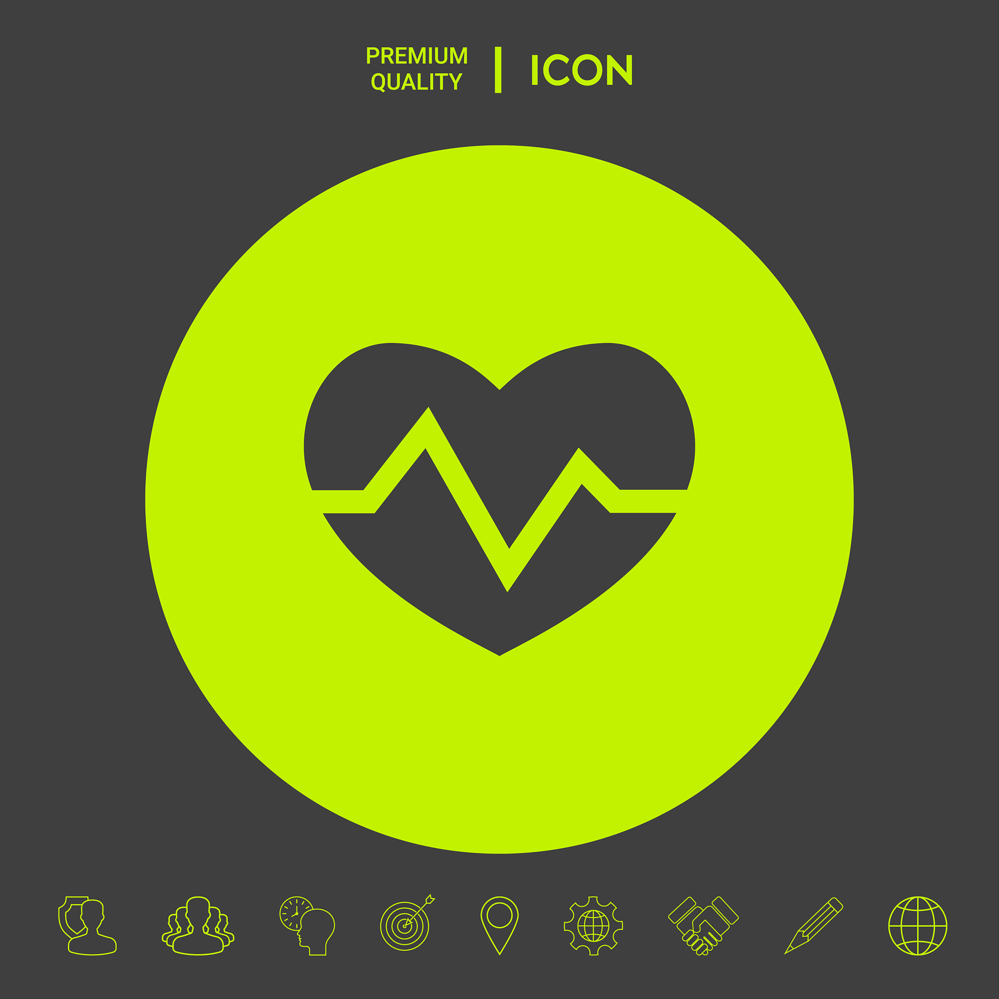heart medical icon graphic elements for your