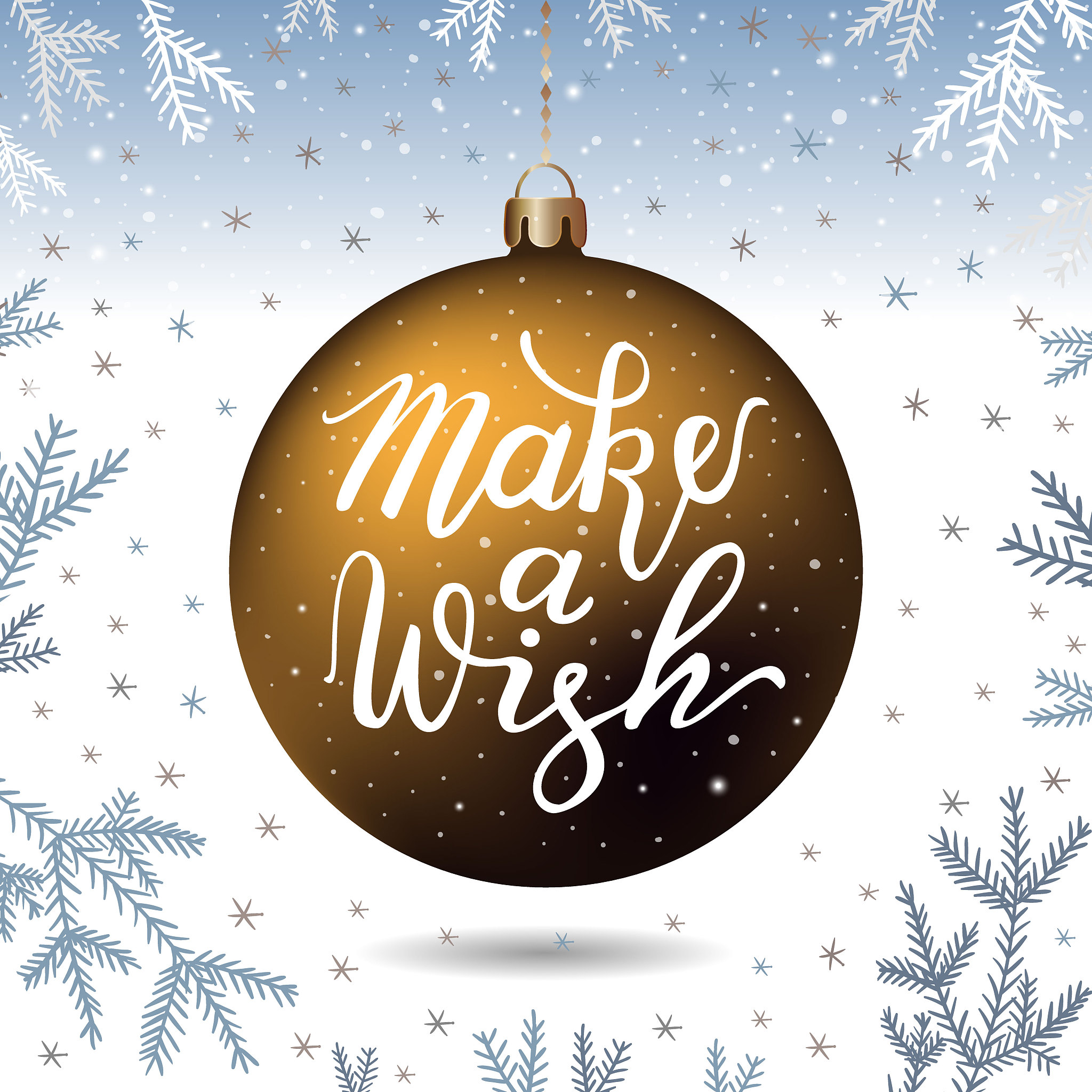 hand-drawn lettering inscription make a wish