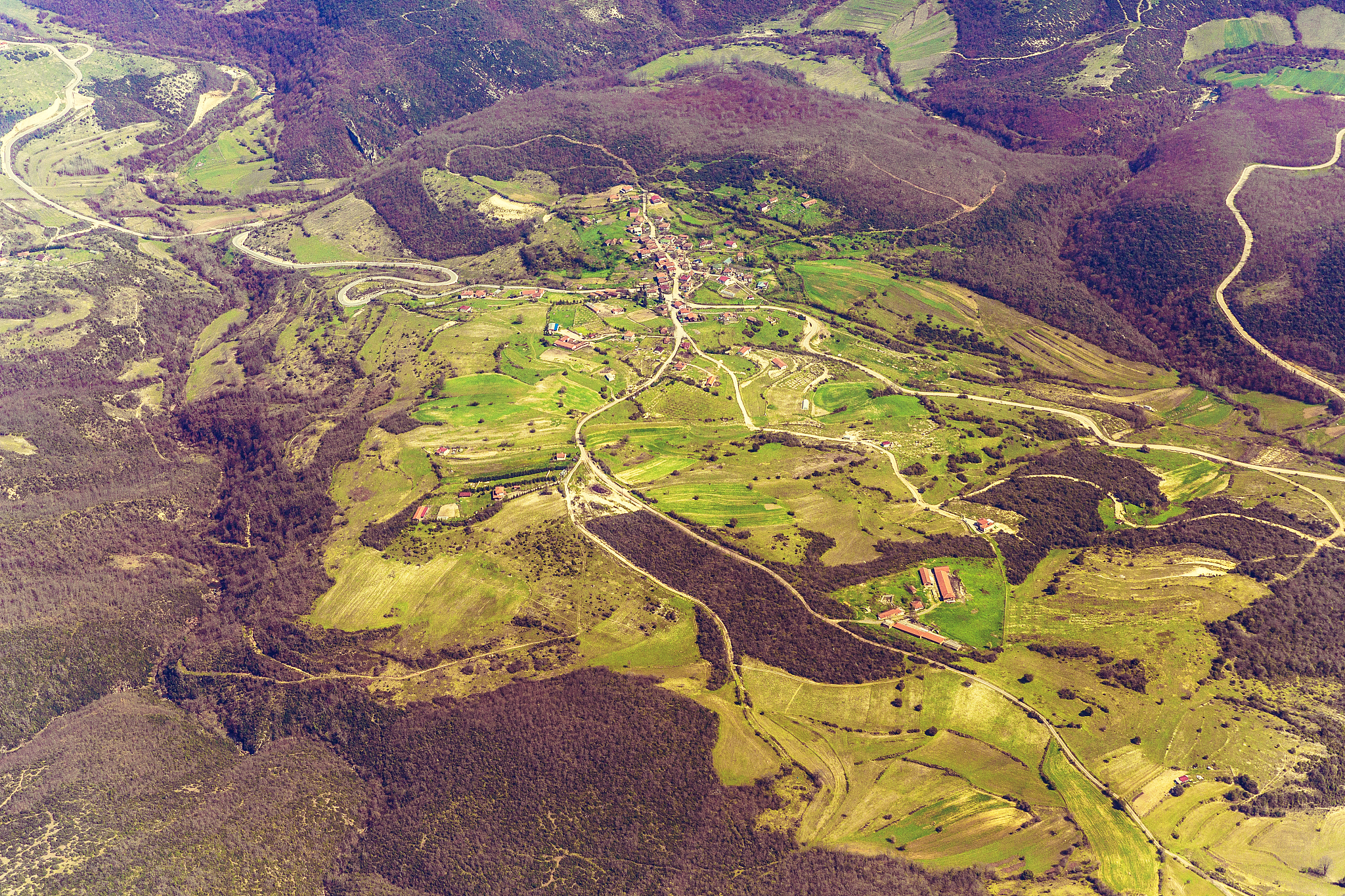 aerial view of landscape