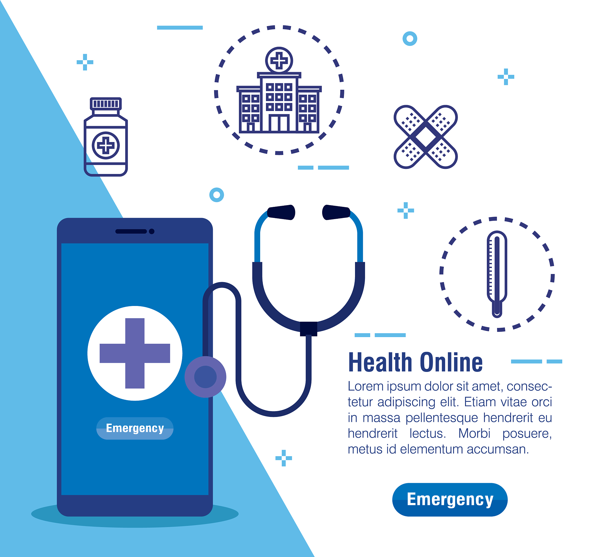 medical smartphone technology and stethoscope