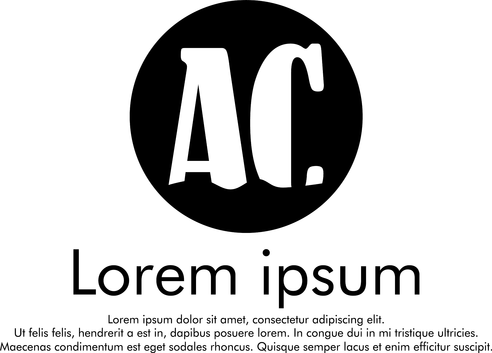 ac initial abstract logo concept for your company