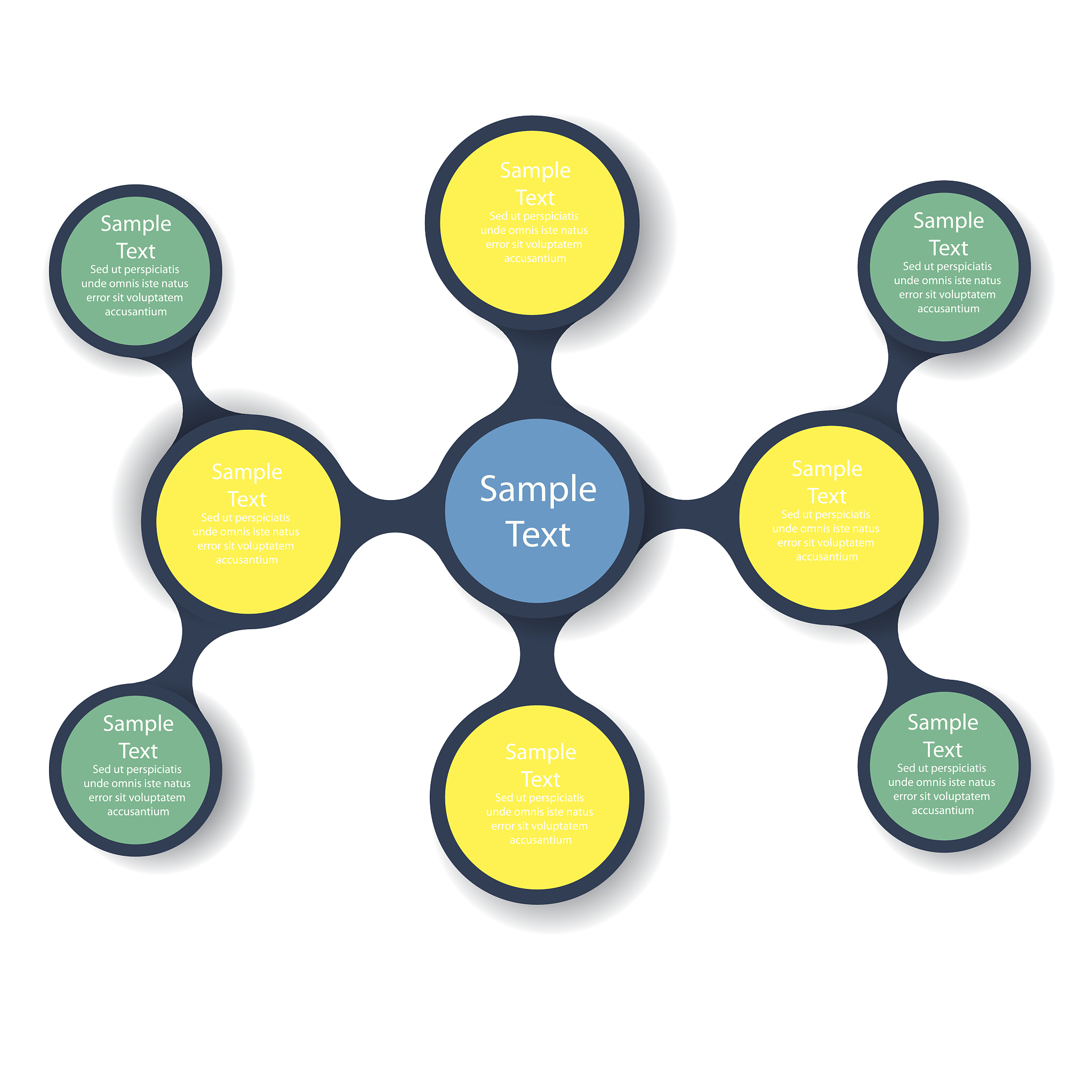 metaball colorful round diagram infographics