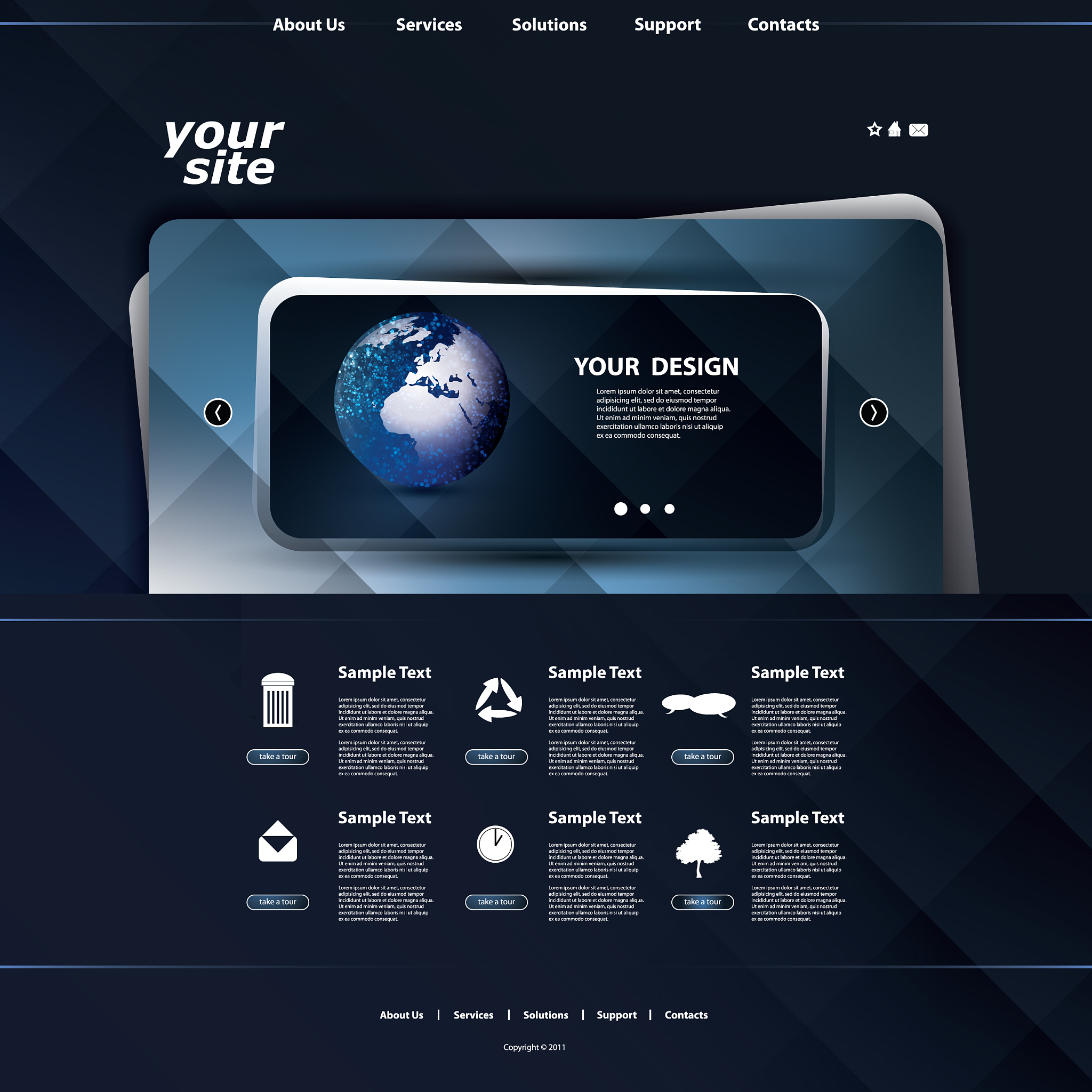 one page website template